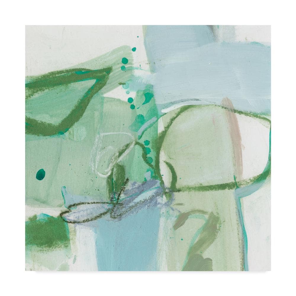 Trademark Fine Art WAG07240-C1818GG Framed 18-in H x 18-in W Abstract Print on Canvas