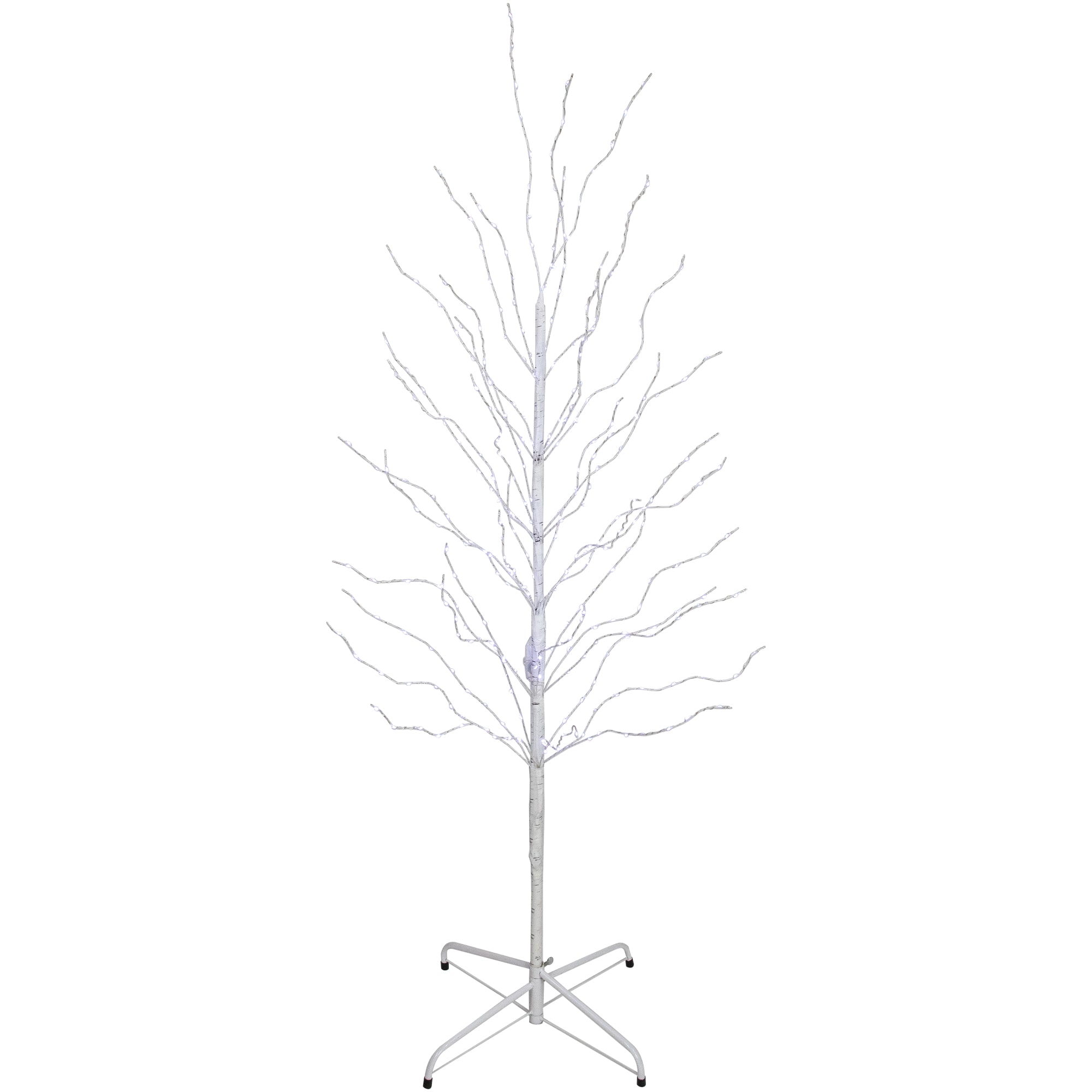 Northlight 6' Lighted Christmas White Birch Twig Tree Outdoor Decoration -  Warm White LED Lights