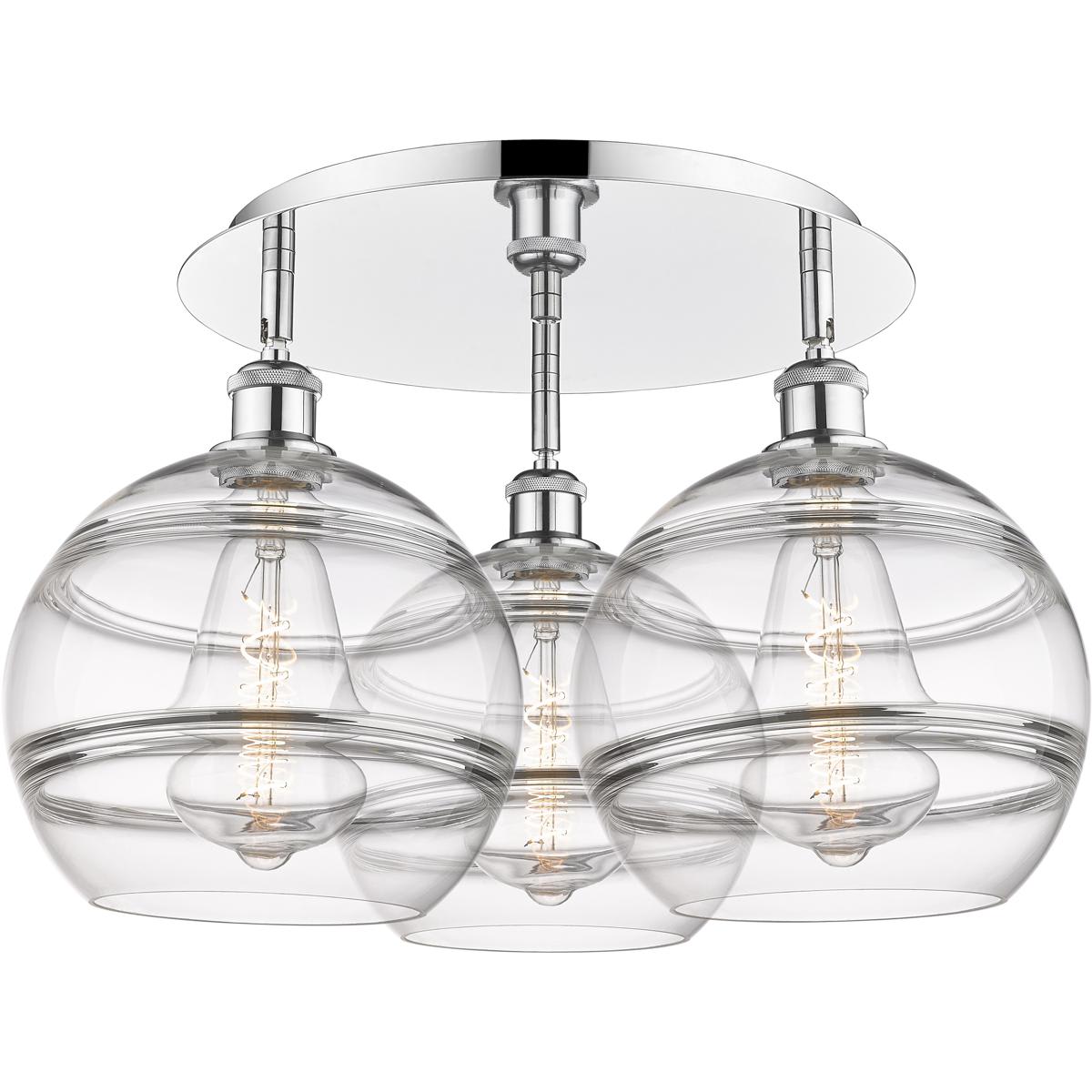 Innovations Lighting 2670849 516-3C-PC-G556-10CL Ballston Rochester Flush Mount