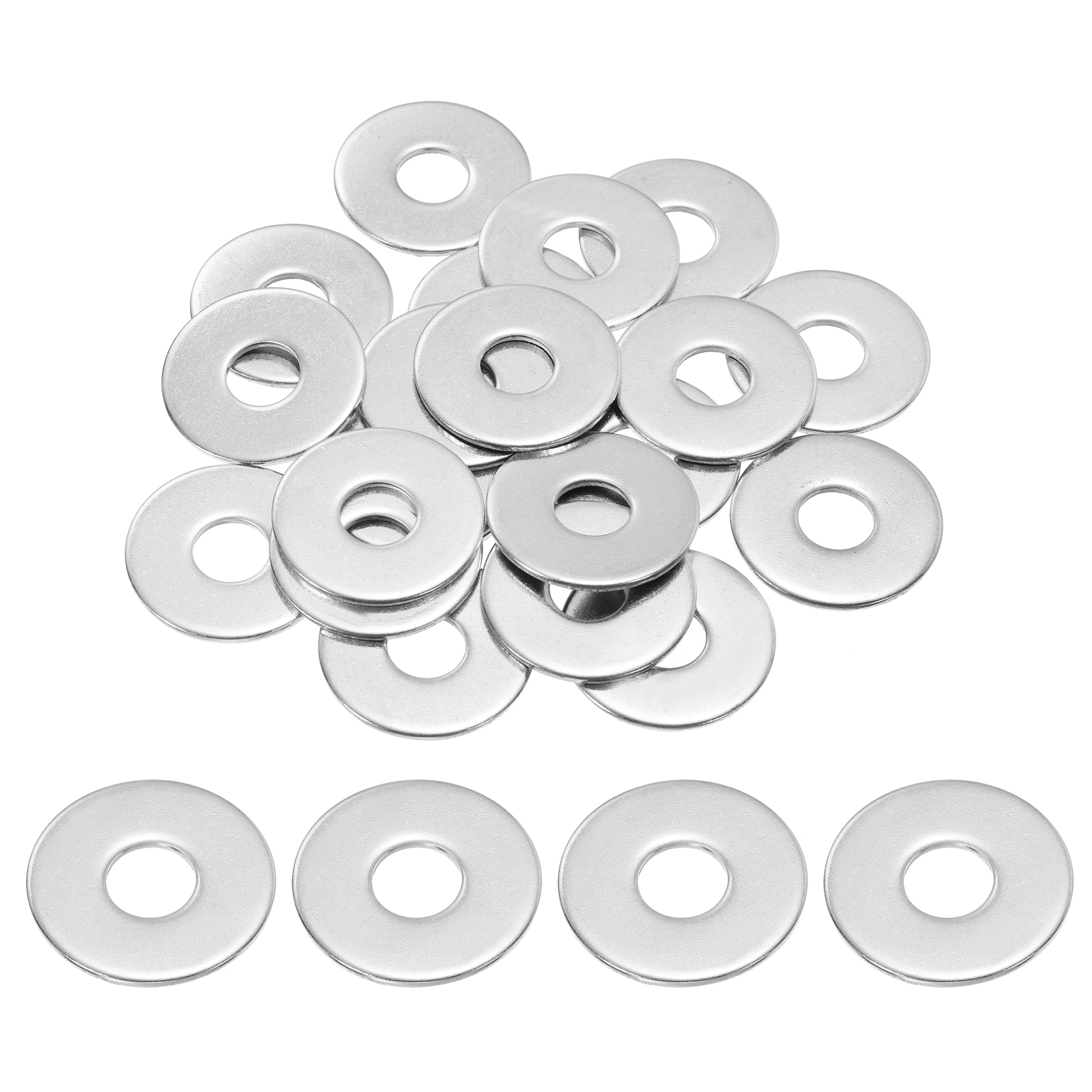 PATIKIL - M10 304 Stainless Steel Flat Washer 20pcs 10mm ID 30mm OD 1.5mm Thick Metric Washers Me...