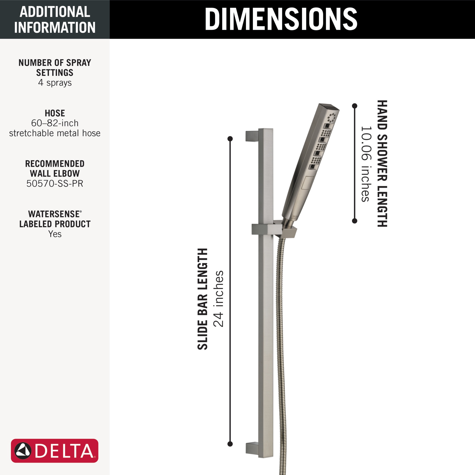 Delta 51140-SS-PR Fixed-Showerhead - View #3