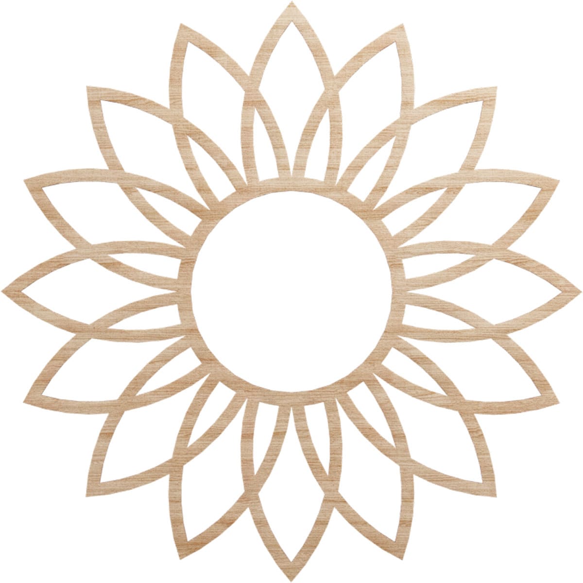 Ekena Millwork CMWP34X34X0375DAAL Daisy Fretwork 34-in W x 34-in L Contemporary Alder Wood Whole Ceiling Medallion