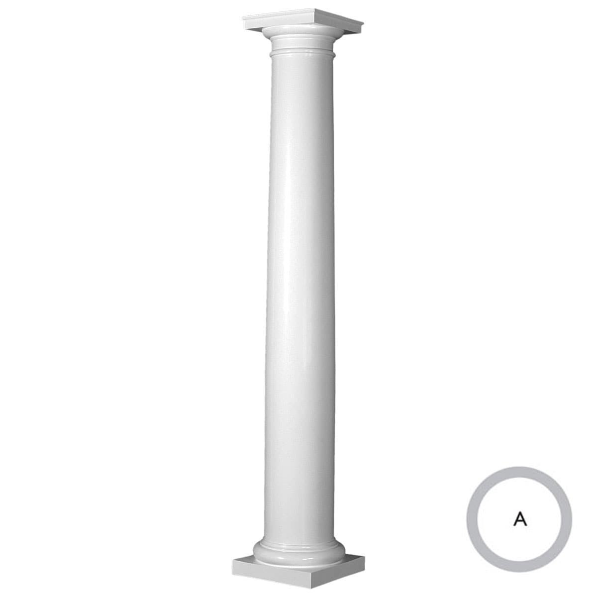 Ekena Millwork ESK1008ATPSATUTU Endura-Stone 8-Feet x 10-Inches Primed Fiberglass Square Column