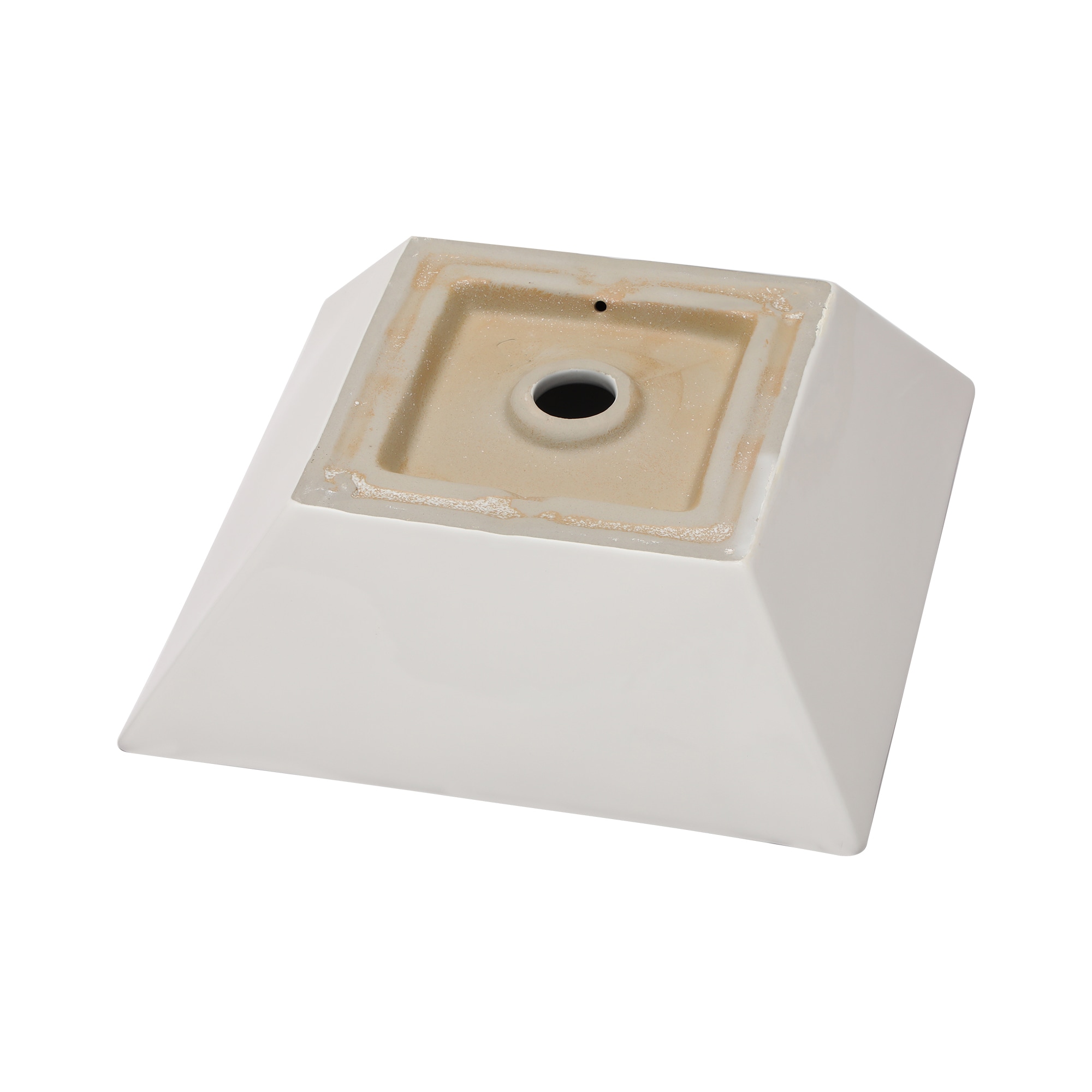 Lordear Porcelain vanity sink Ceramic Vessel Square Modern White ...