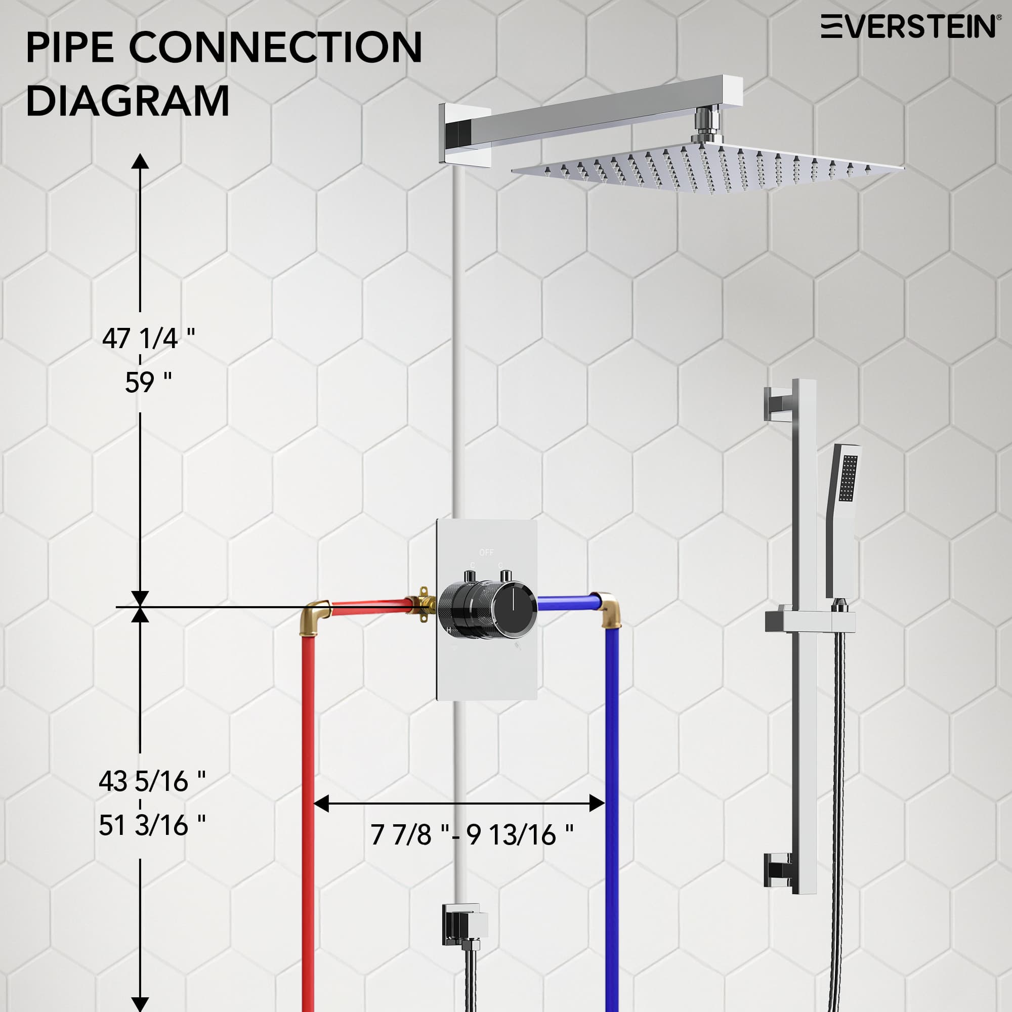 EVERSTEIN SFS-1036-CH10 Tub-Shower-Faucets - View #12