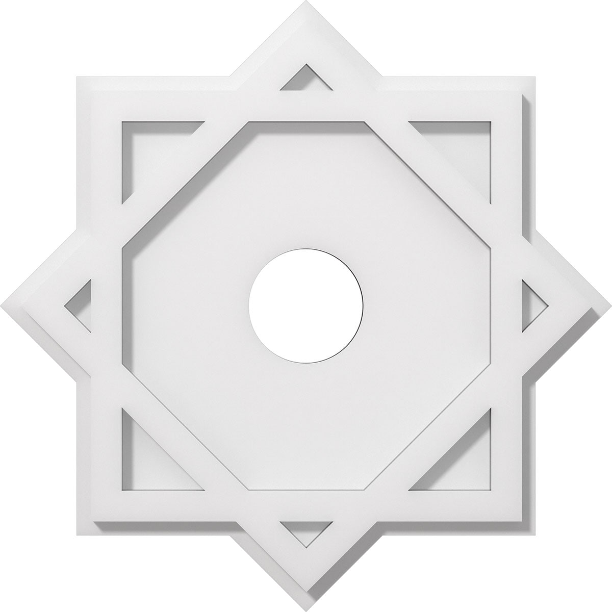 Ekena Millwork CMP16AL-03000 Axel 16-Inches W x 16-Inches L Contemporary White PVC Whole Ceiling Medallion