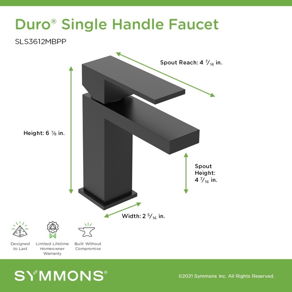 Symmons SLS3612MBPP Lavatory-Faucets - View #3