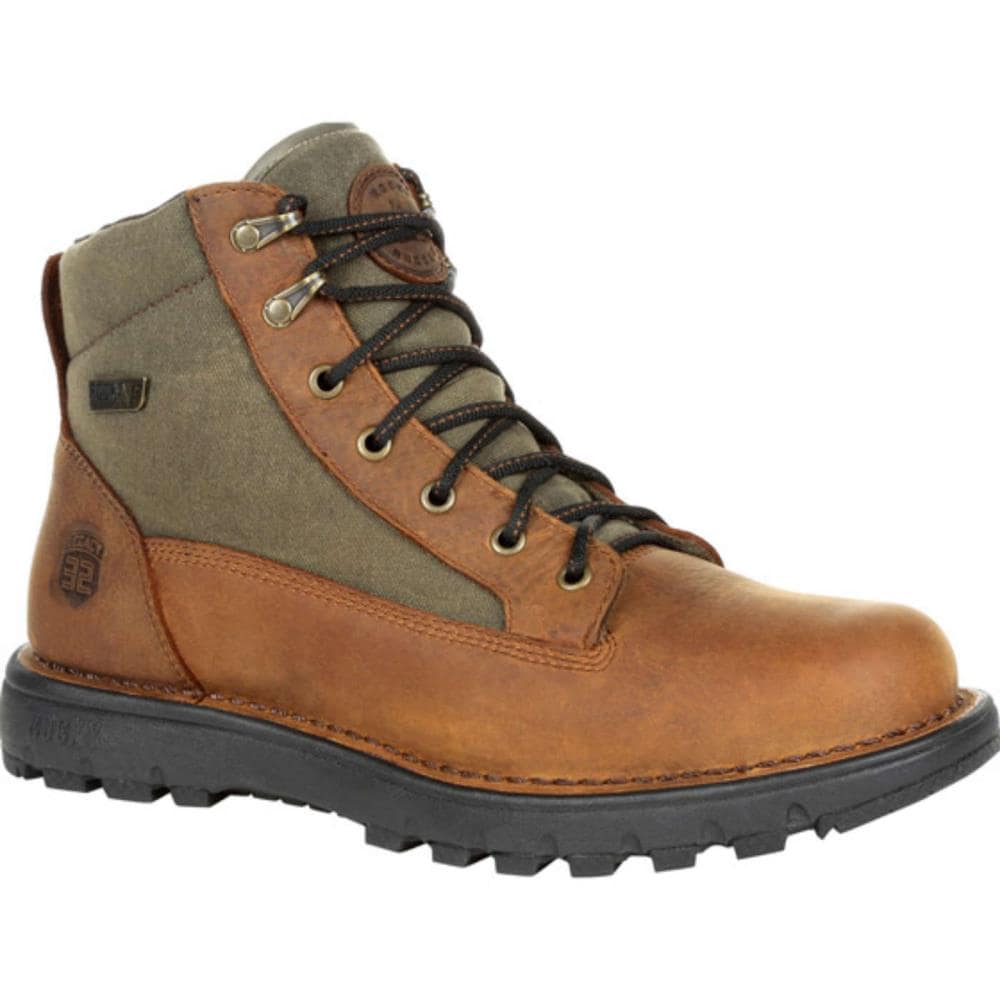Rocky RKS0458  M  080 Men's Brown Green Waterproof Boots Size: 8 Medium