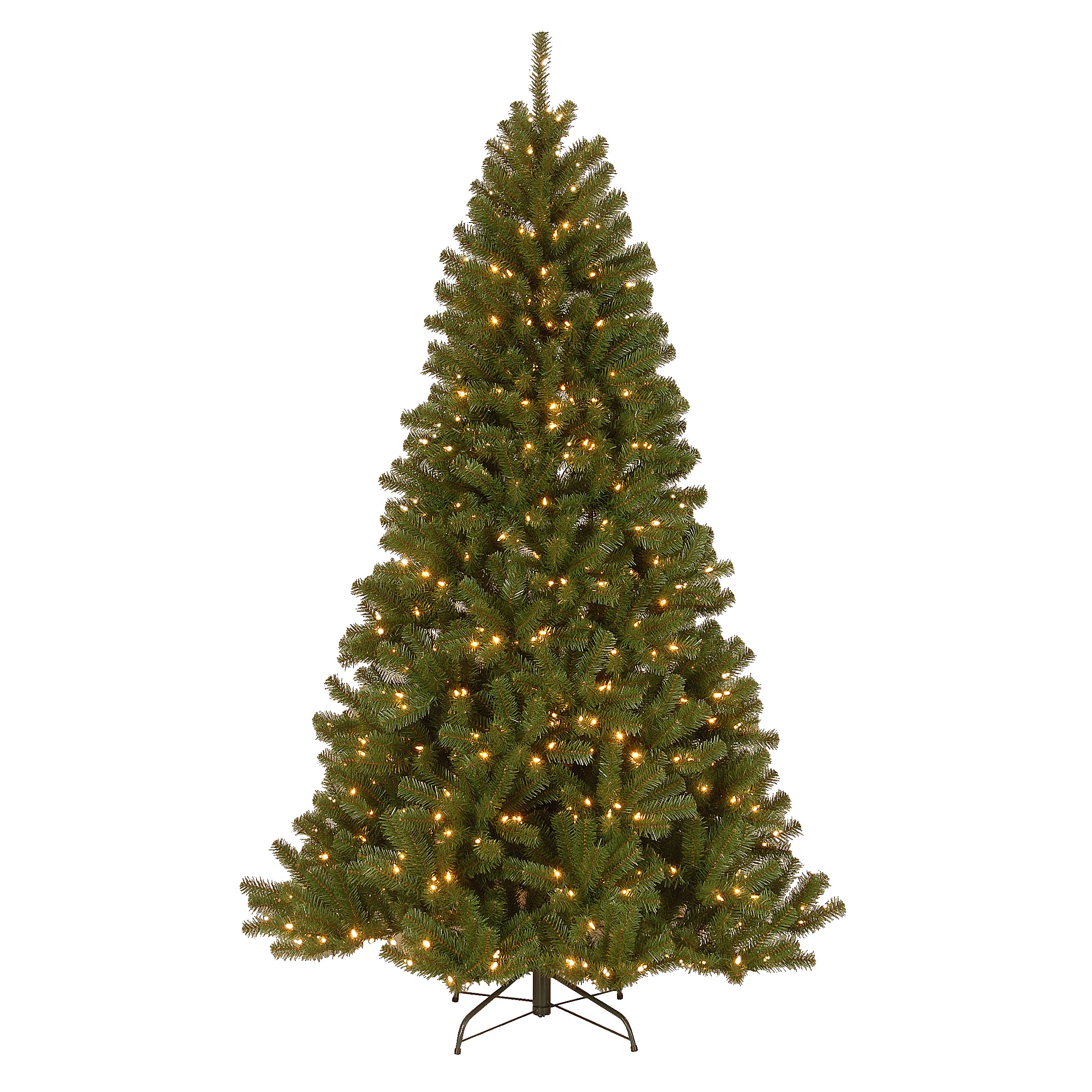 National Tree Company NRV7-LP66-75 North Valley#174 Spruce 7.5-ft Spruce Pre-lit Artificial Christmas Tree with Color Changing LED Lights