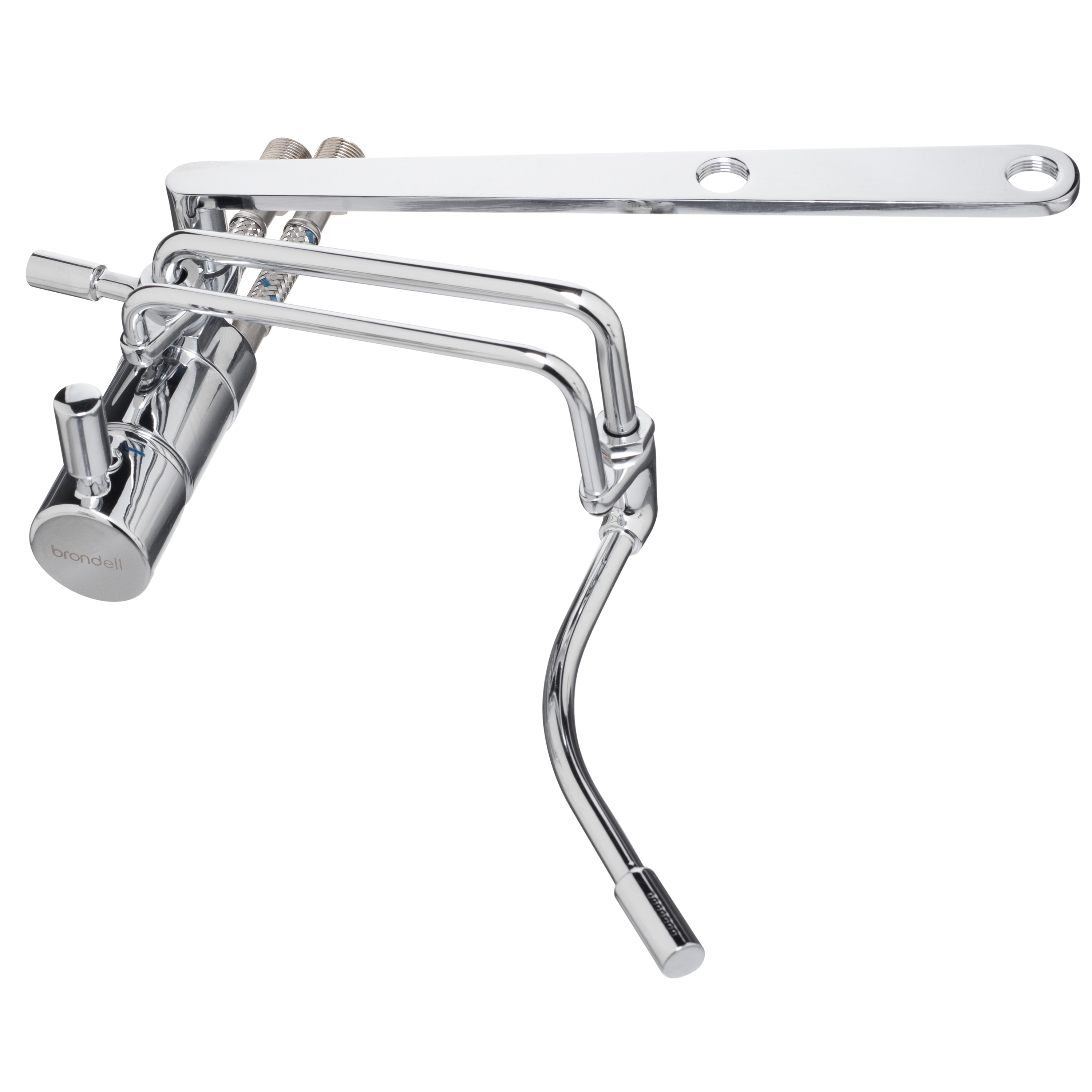 Side-Mounted Chrome Adjustable Spray Bidet with Dual Temperature