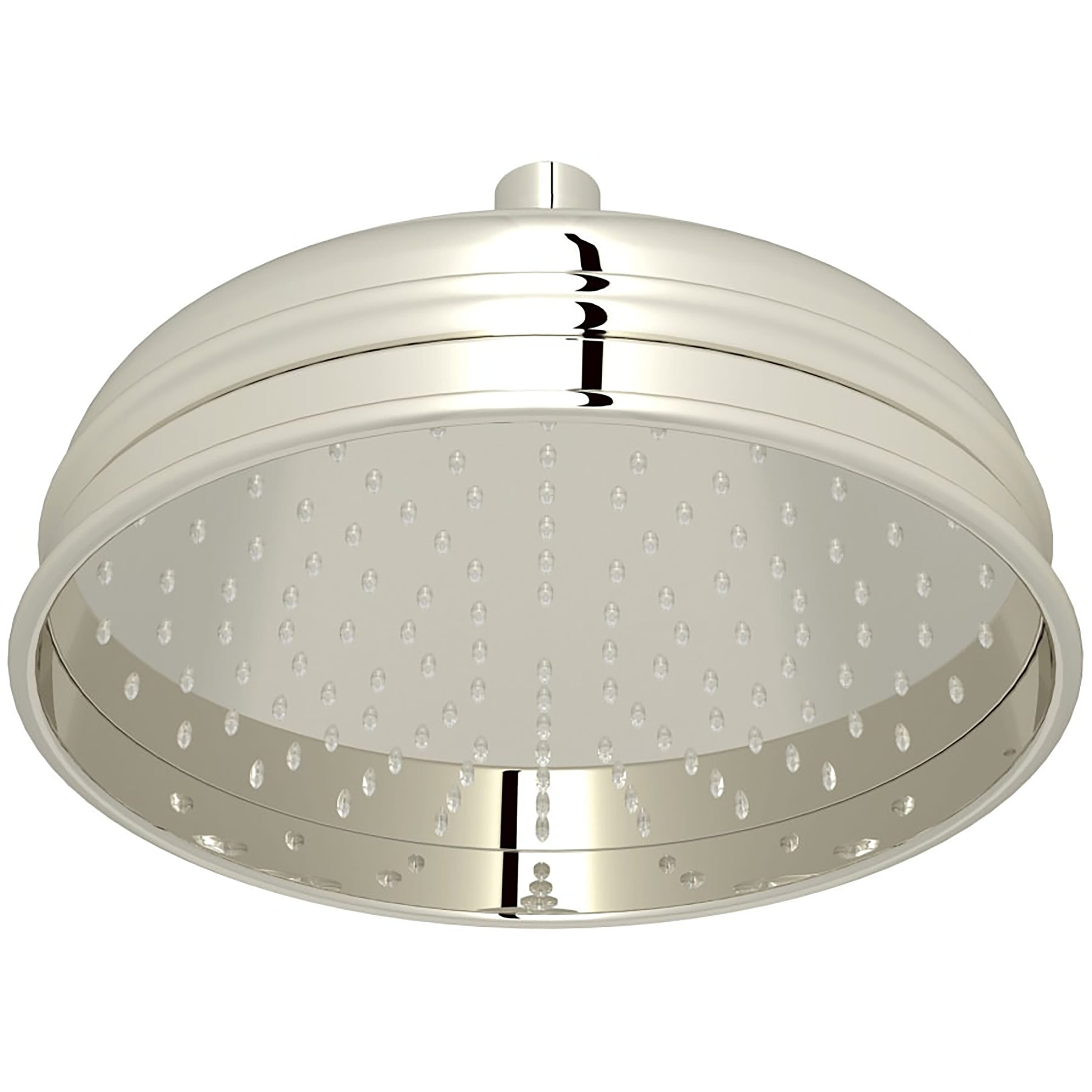 Rohl 1037/8PN 1.0 -Spray Polished Nickel 9-in Round Fixed Rain Shower Head 1.8 GPM