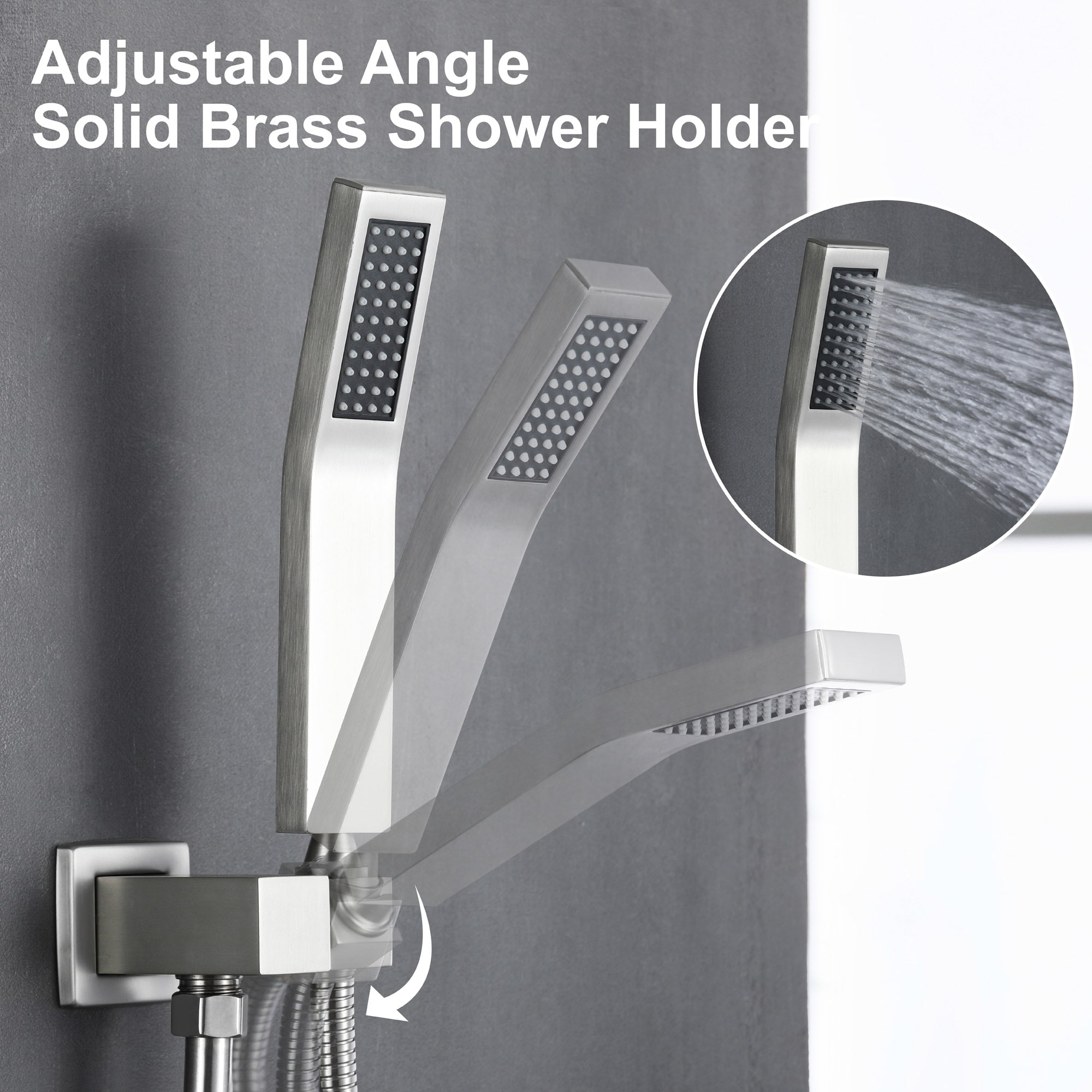 WELLFOR SPA-88016BN-10 Showerhead-Bar-Panels - View #11