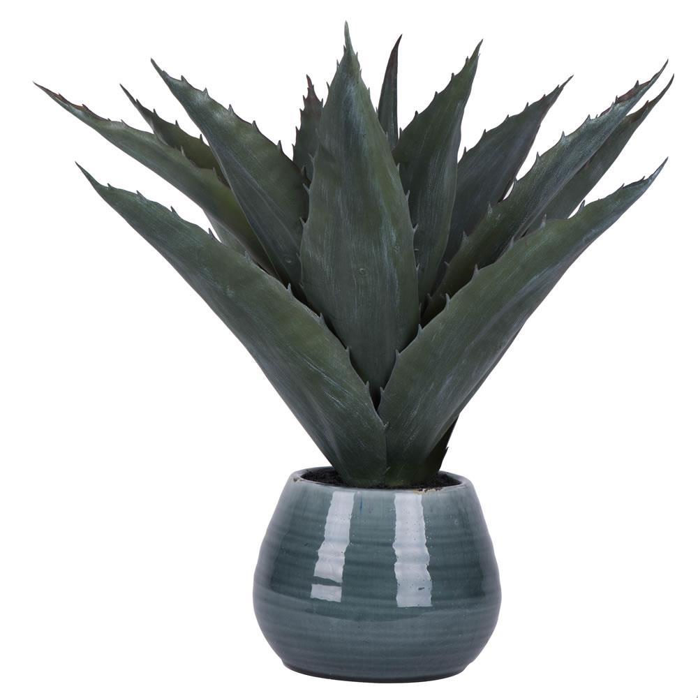Vickerman FE180701 20-in Green Indoor Succulent Artificial Plant