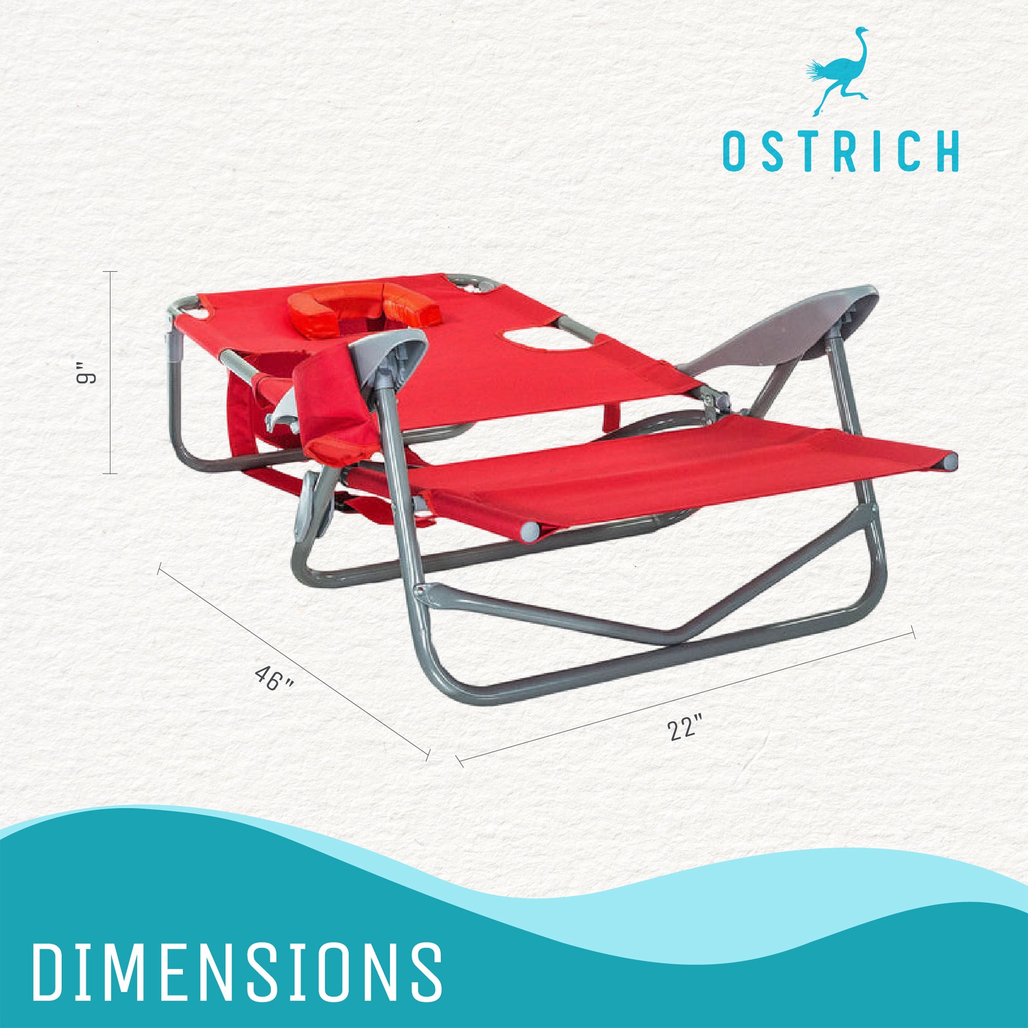 Ostrich 3 X OYB-1003R Beach-Camping-Chairs - View #9