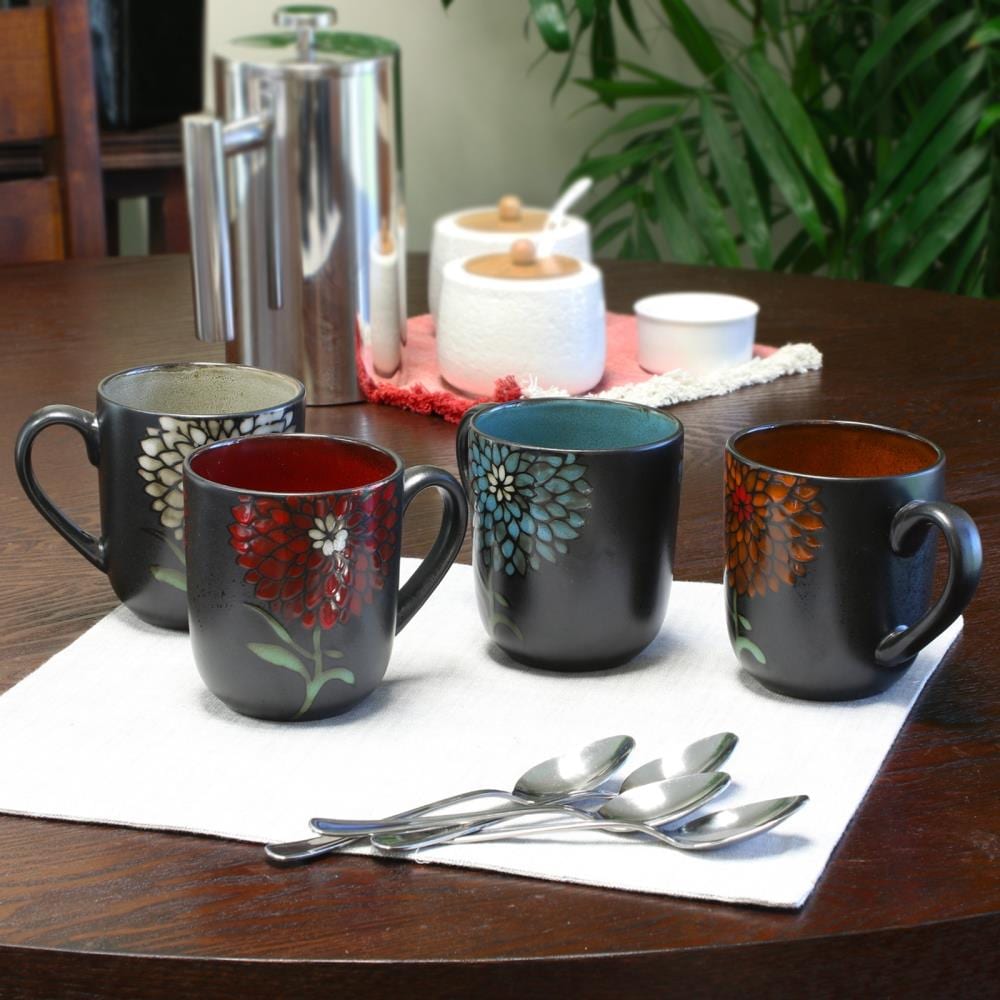 Gibson Home Everyday Contempo Hues Assorted Ceramic 15-Ounce Mug