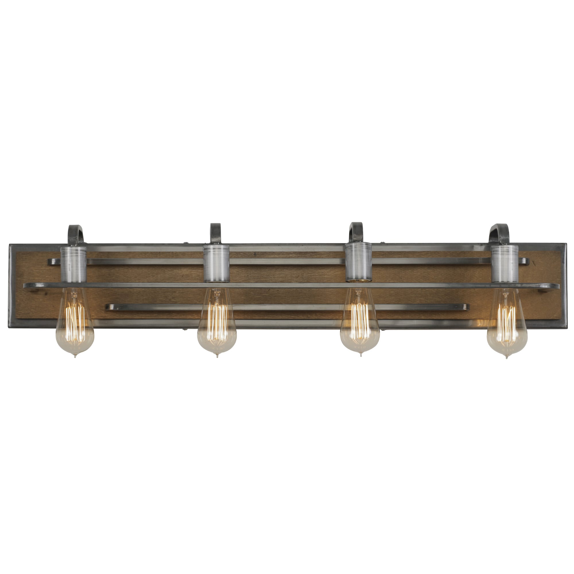 Varaluz 268B04SLW Lofty 34.13-in 4 -Light Steel Transitional Vanity light