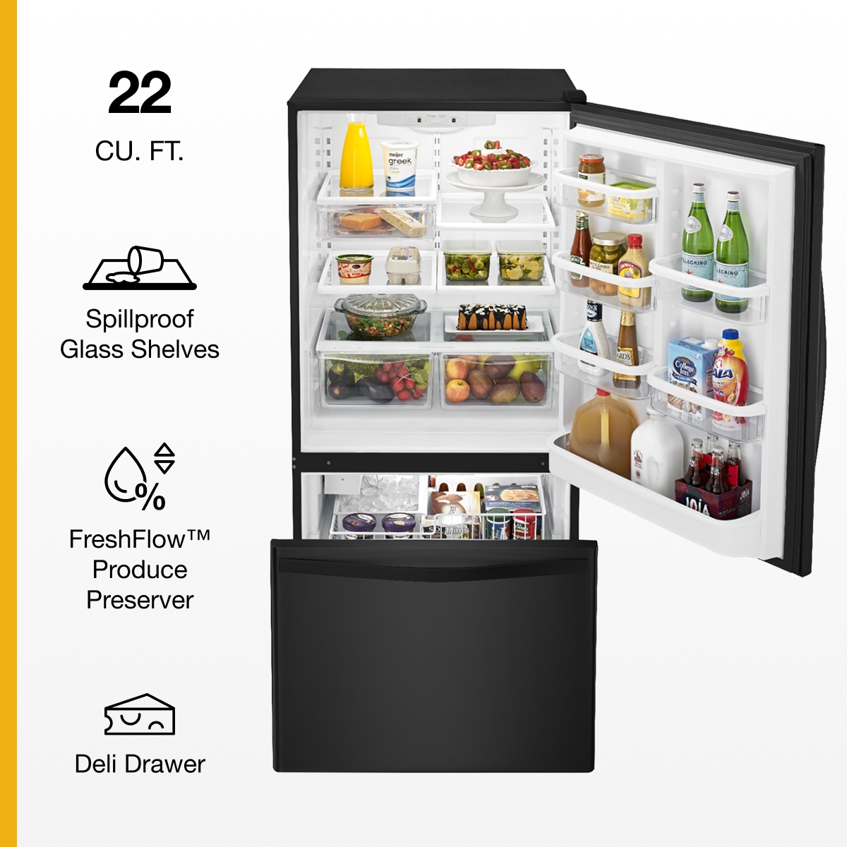 Whirlpool WRB322DMBB Bottom-Freezer-Refrigerators - View #4