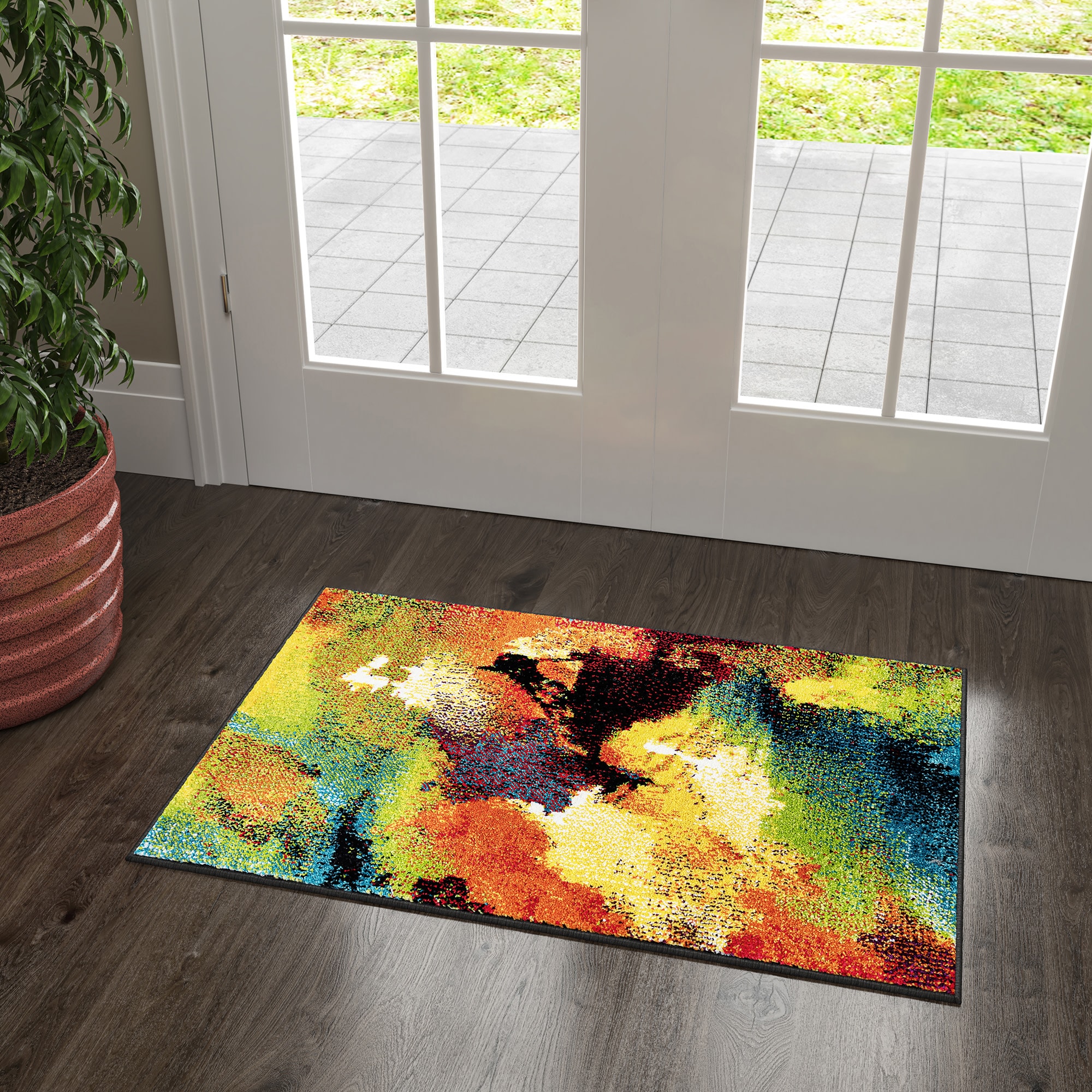 Tayse AVN1701 2X3 Avon 2 x 3 (ft) Loomed Polypropylene Multi Rectangular Indoor Throw rug