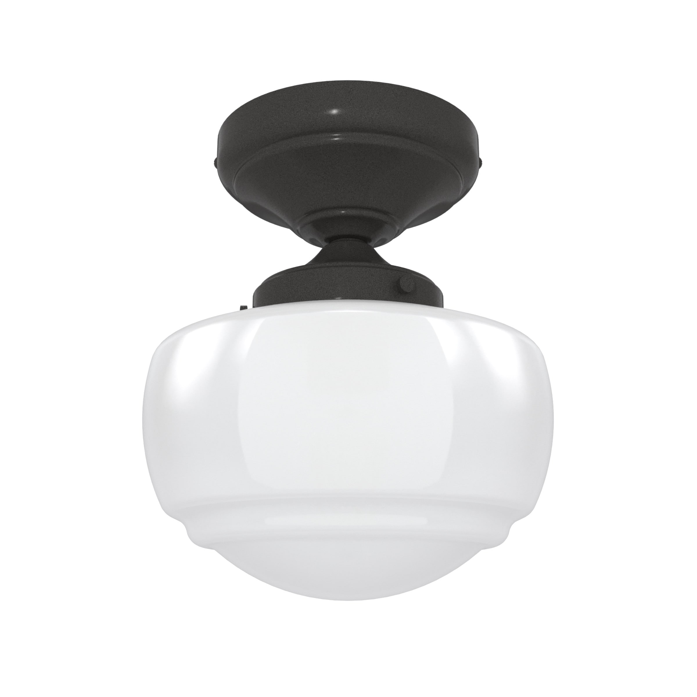 Hunter 19113 Saddle Creek 1.0 -Light 6.75-in Satin Bronze Flush Mount Light