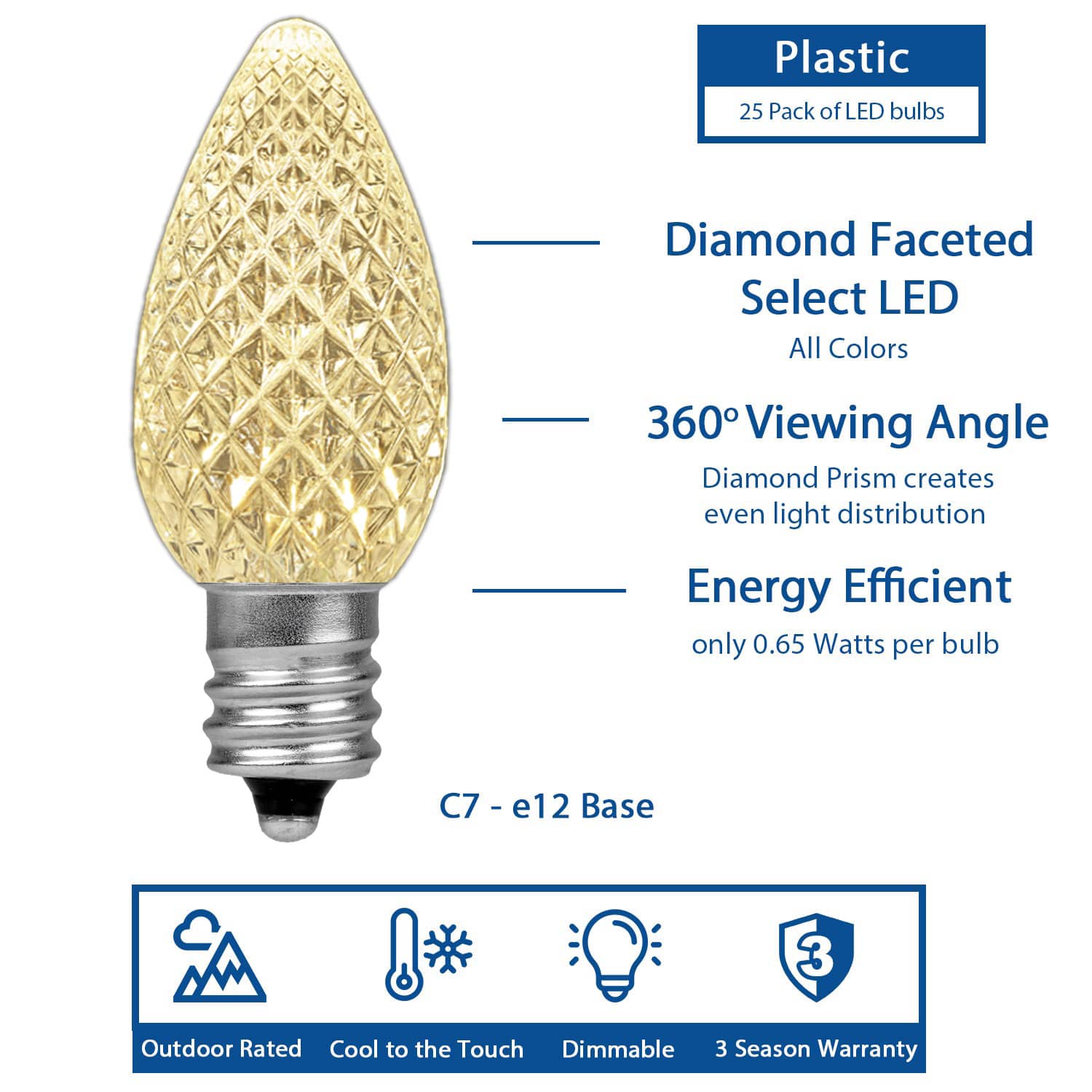 Novelty Lights LED-C7-DF-WW Patio-String-Lights - View #2