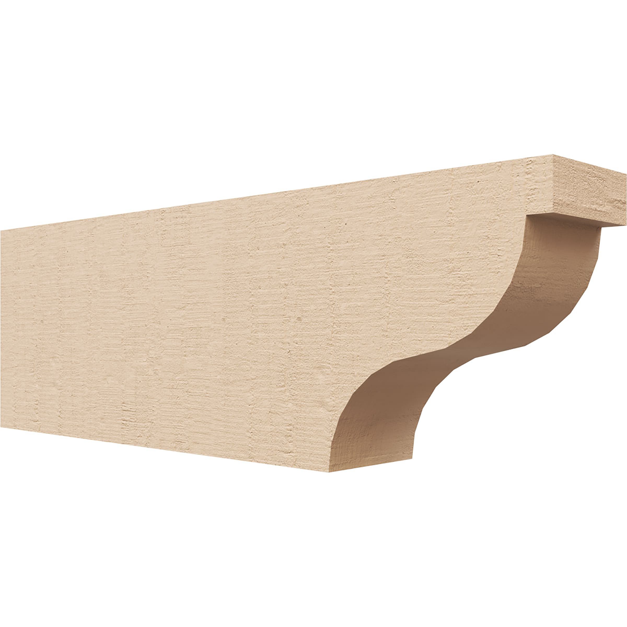 Ekena Millwork RFTU02X04X12GARRCPR Garner Woodgrain 2-in x 4-in x 12-in Brown Urethane Standard bracket