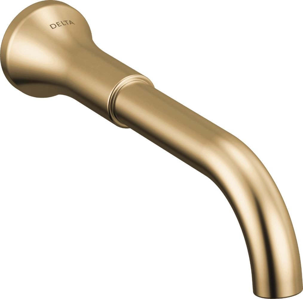 Delta T3554LF-CZLHP-WL Trinsic Champagnze Bronze Wall-mount Sold separately WaterSense Mid-arc Residential Handle Bathroom Sink Faucet