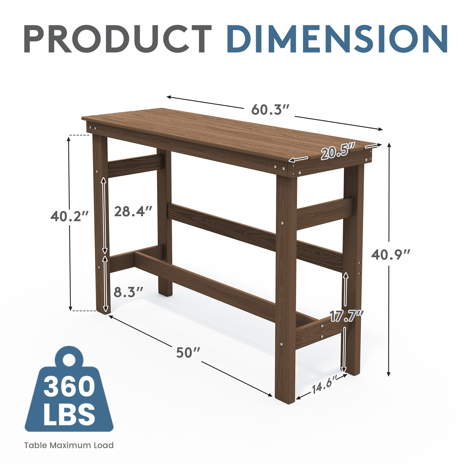 Serwall LS-HT-BN Patio-Tables - View #2