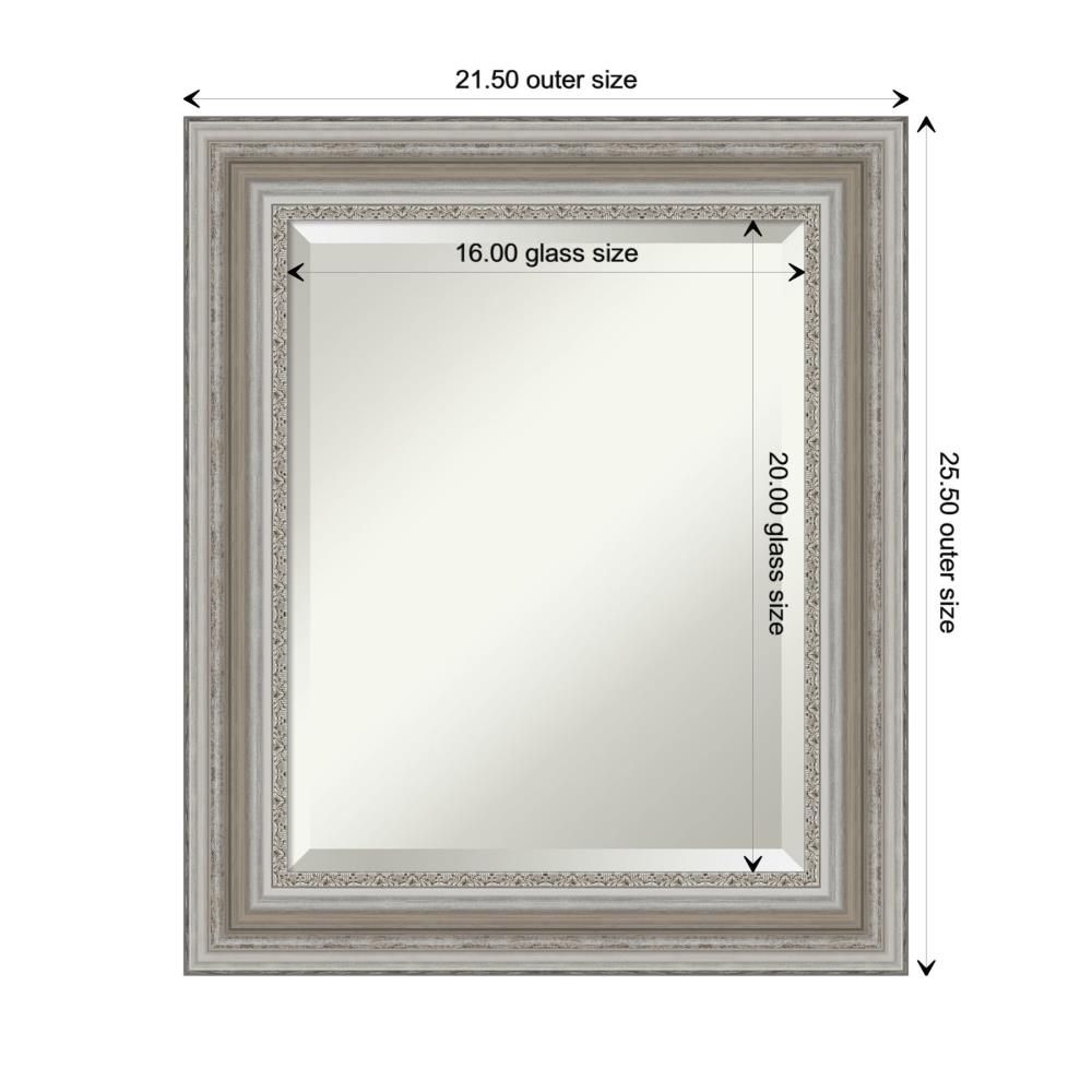 Amanti Art Parlor Silver Frame Collection 21.5-in W x 25.5-in H Antique ...