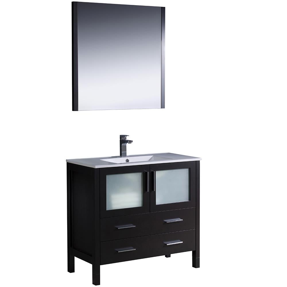 Fresca Torino 36-in Espresso Single Sink Bathroom Vanity with White ...