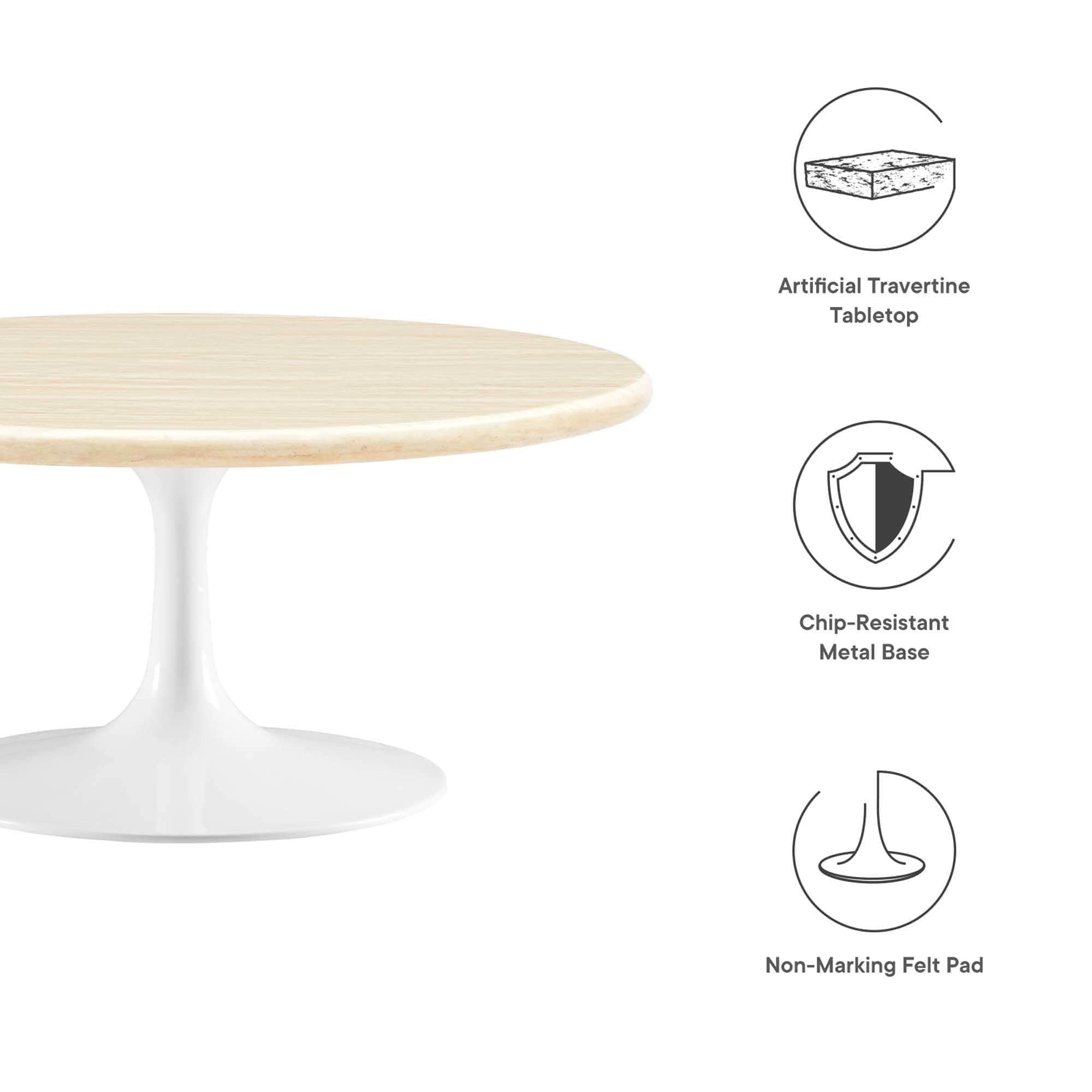 Modway EEI-6749-WHI-TRA Dining-Tables - View #2