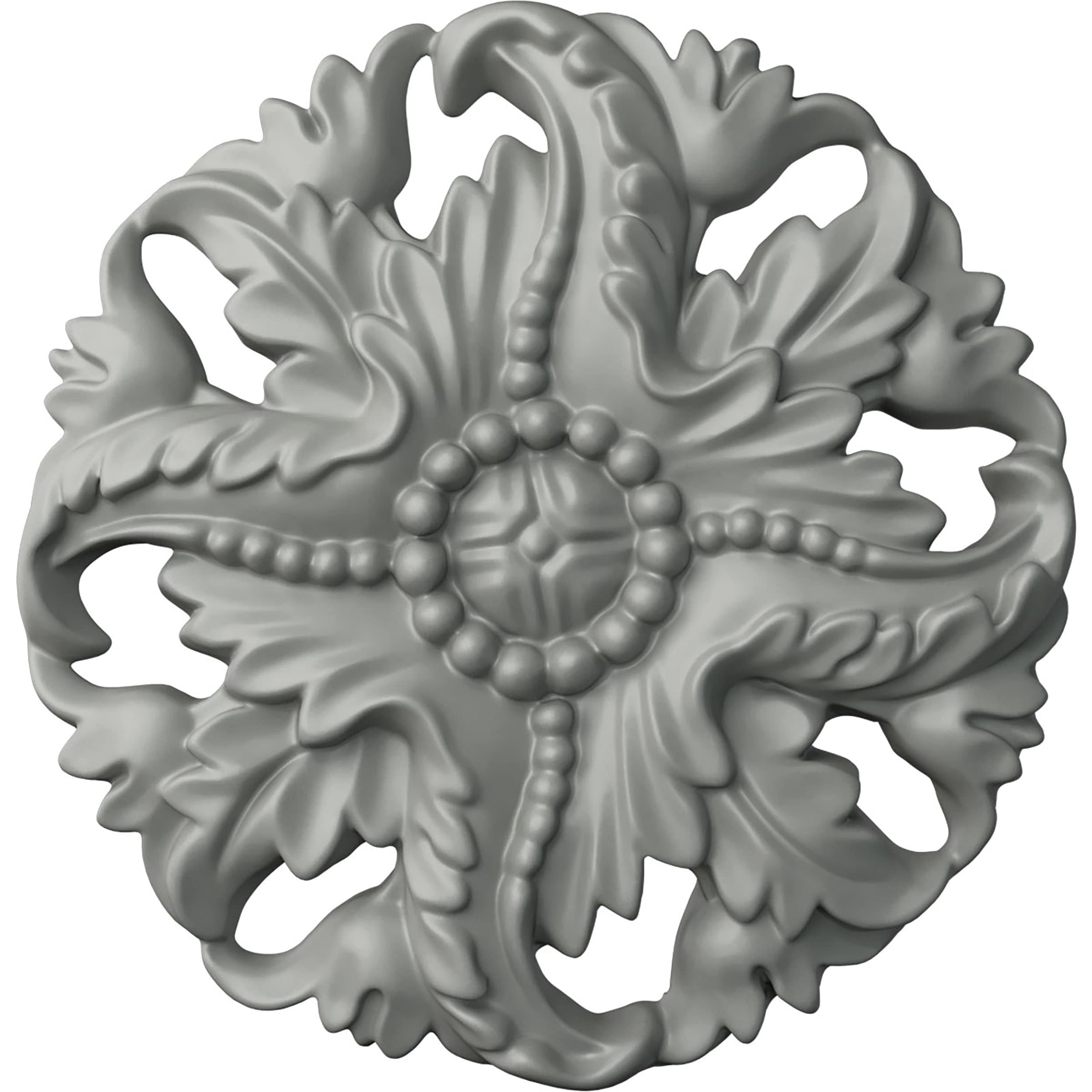 Ekena Millwork ROS04X04MO Medium Monique 4.875-in x 4.875-in Round Primed Polyurethane Rosette