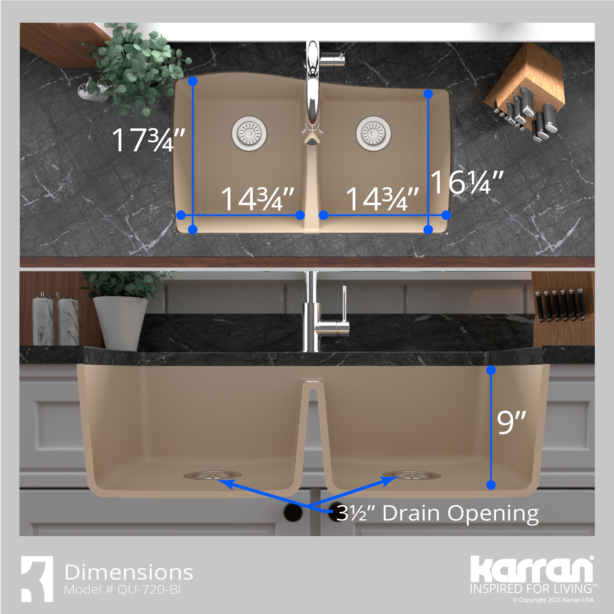 Karran QU-720-BI-PK1 Kitchen-Sinks - View #9