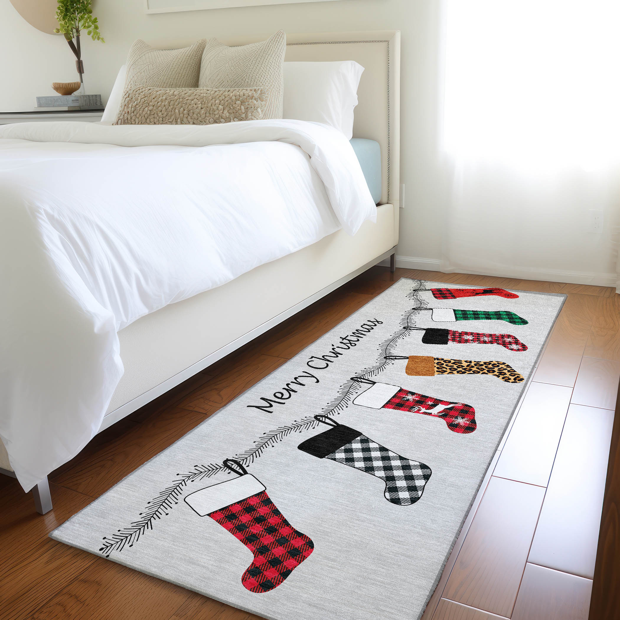 Addison Rugs AMF216GY2X8 Mayfield AMF216GY 2 x 7 (ft) Loomed Polyester Gray Rectangular Indoor Abstract Machine washable Area rug