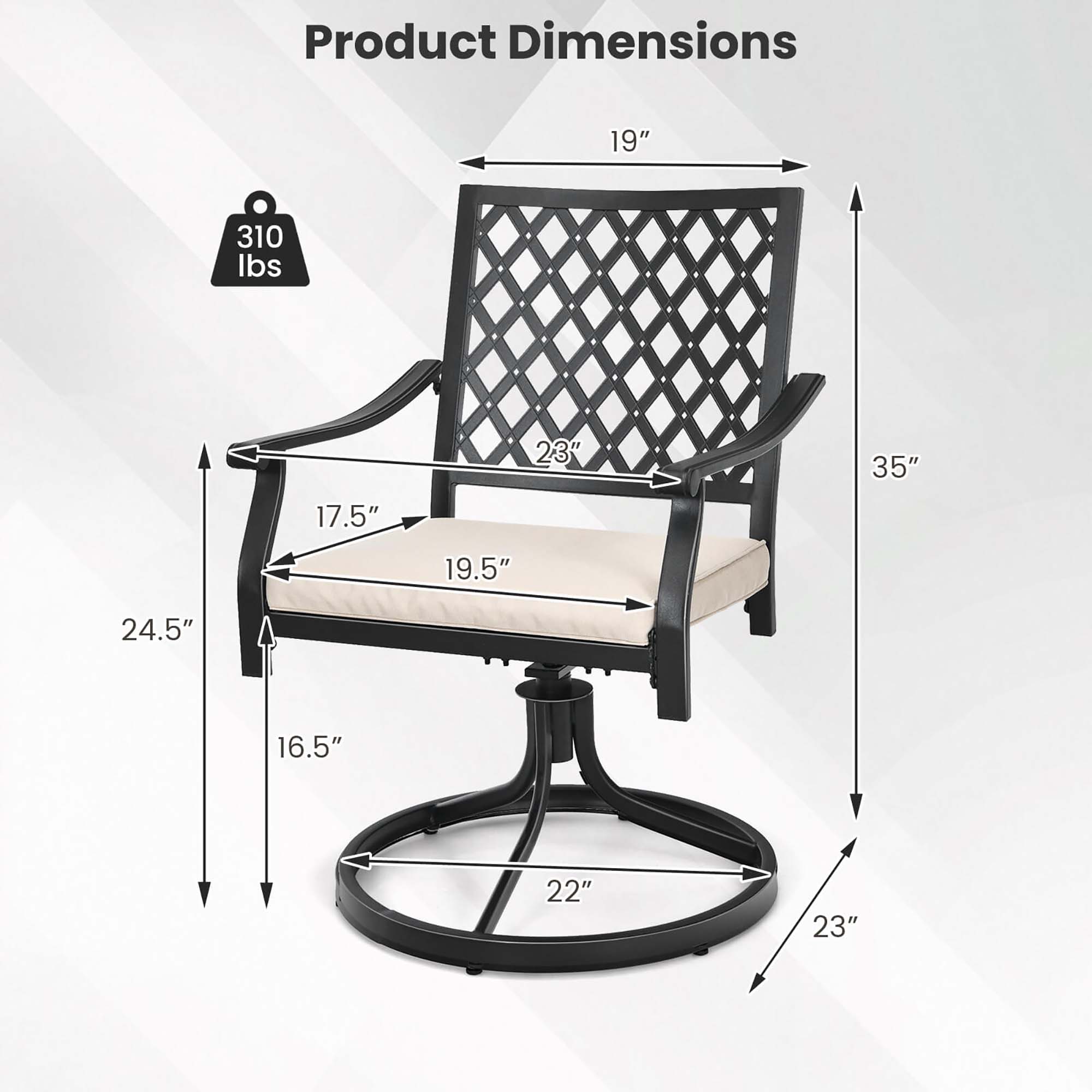 Costway Set of 2 Contemporary/Modern Polyester Upholstered Swivel — free download