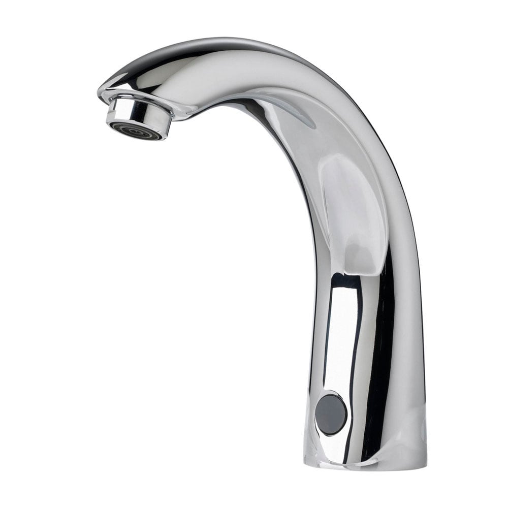 American Standard Selectronic Polished Chrome Single hole Touchless Mid-arc Commercial Touchless Bathroom Sink Faucet