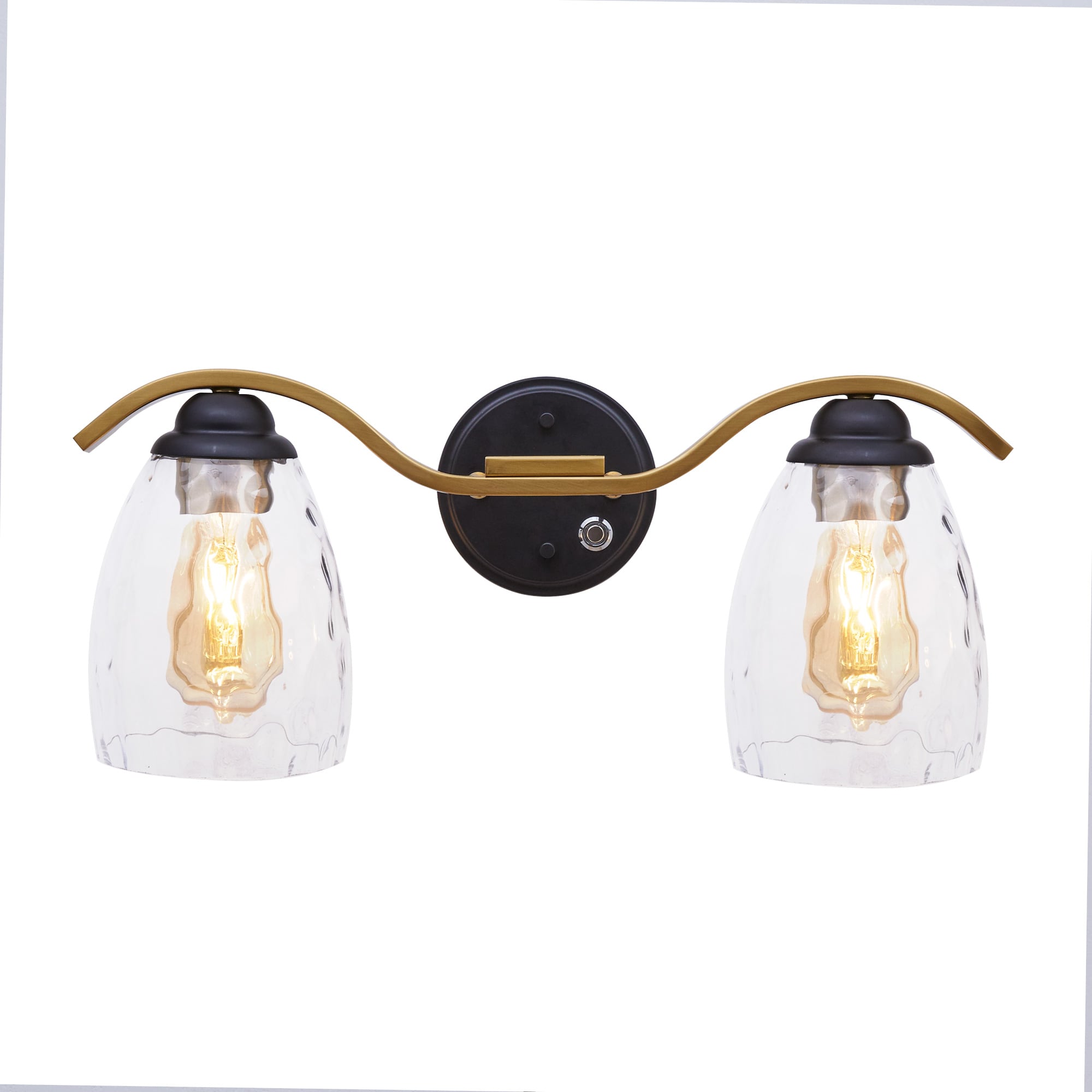 Teamson Home VN-L00078 Heidi 2.75-in 2 -Light Matte Black Modern/contemporary Vanity light
