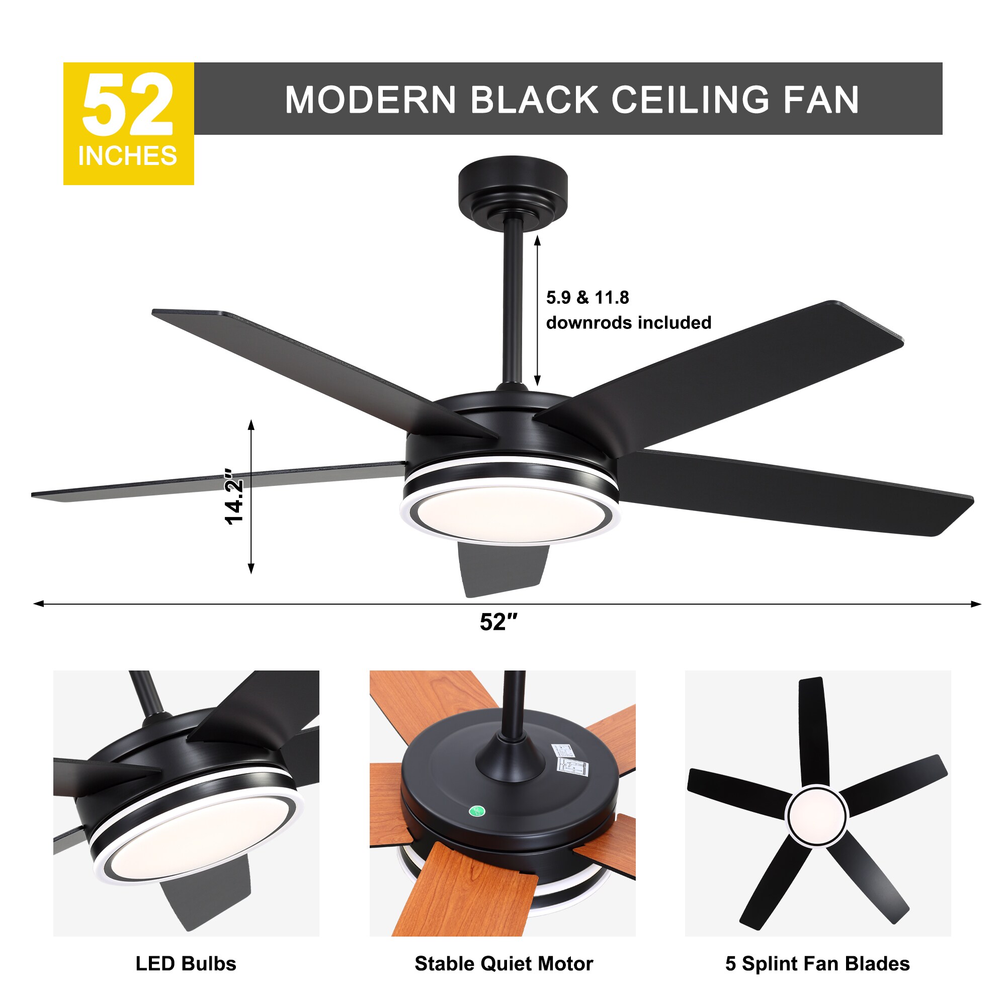 Oaks Decor DC5225OKEL-B Ceiling-Fans - View #8