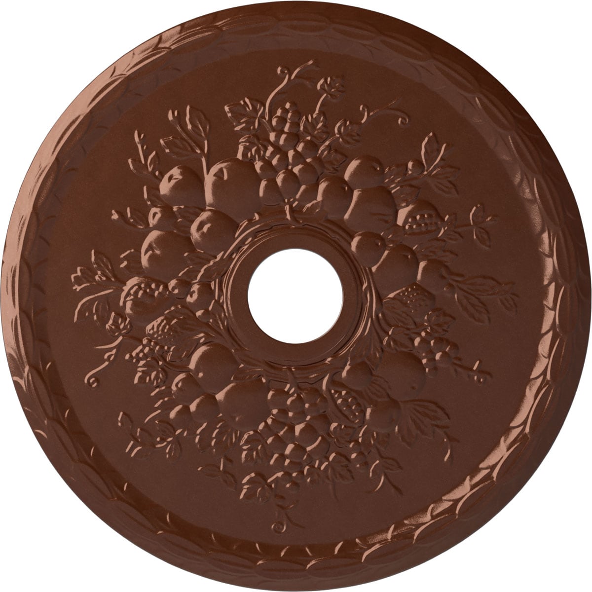 Ekena Millwork CM22GRCPS Grape 22.625-in W x 22.625-in L Painted Copper Penny Polyurethane Whole Ceiling Medallion