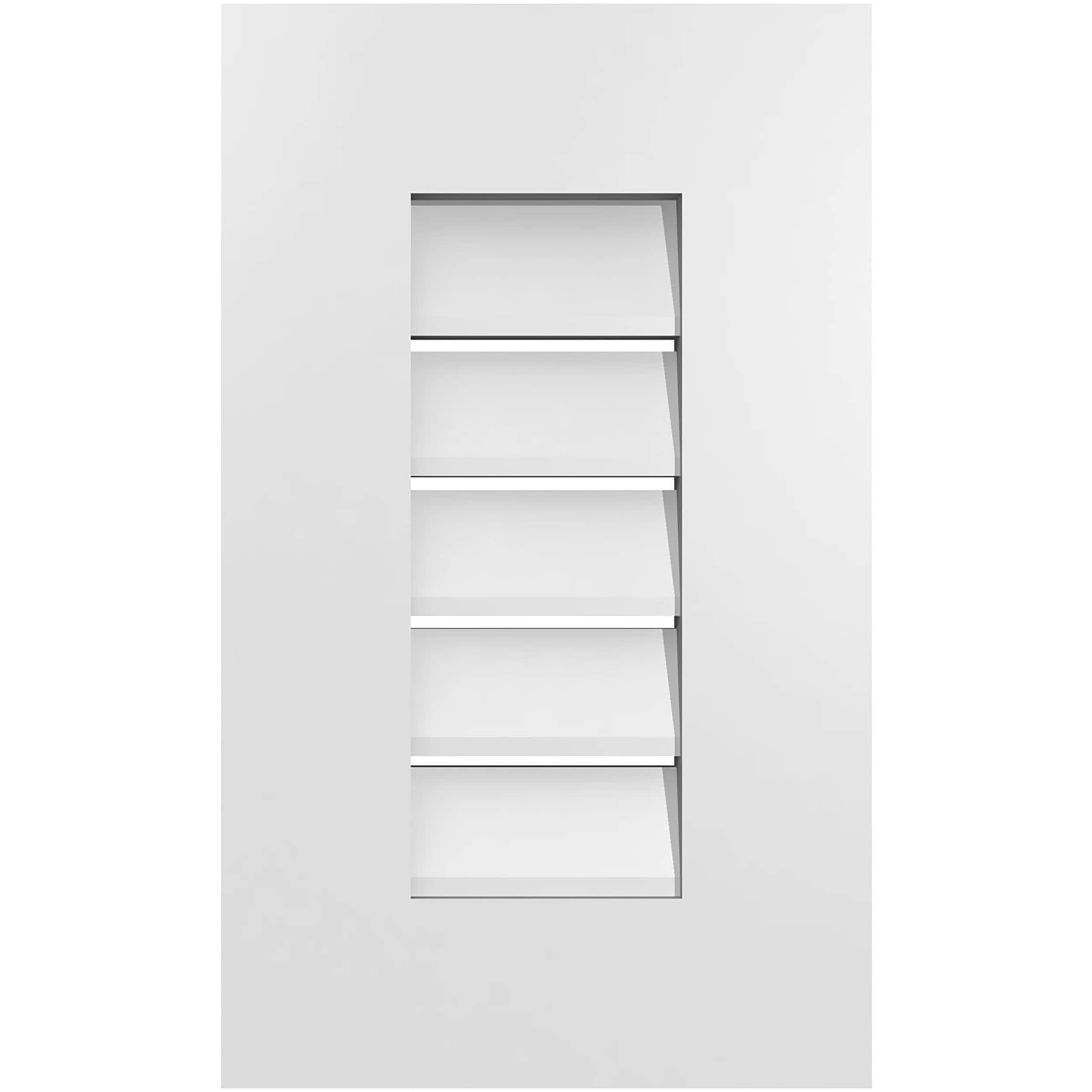 Ekena Millwork GVPVE12X2001SF 12-Inches x 20-Inches Off-white Rectangle PVC Gable Louver Vent