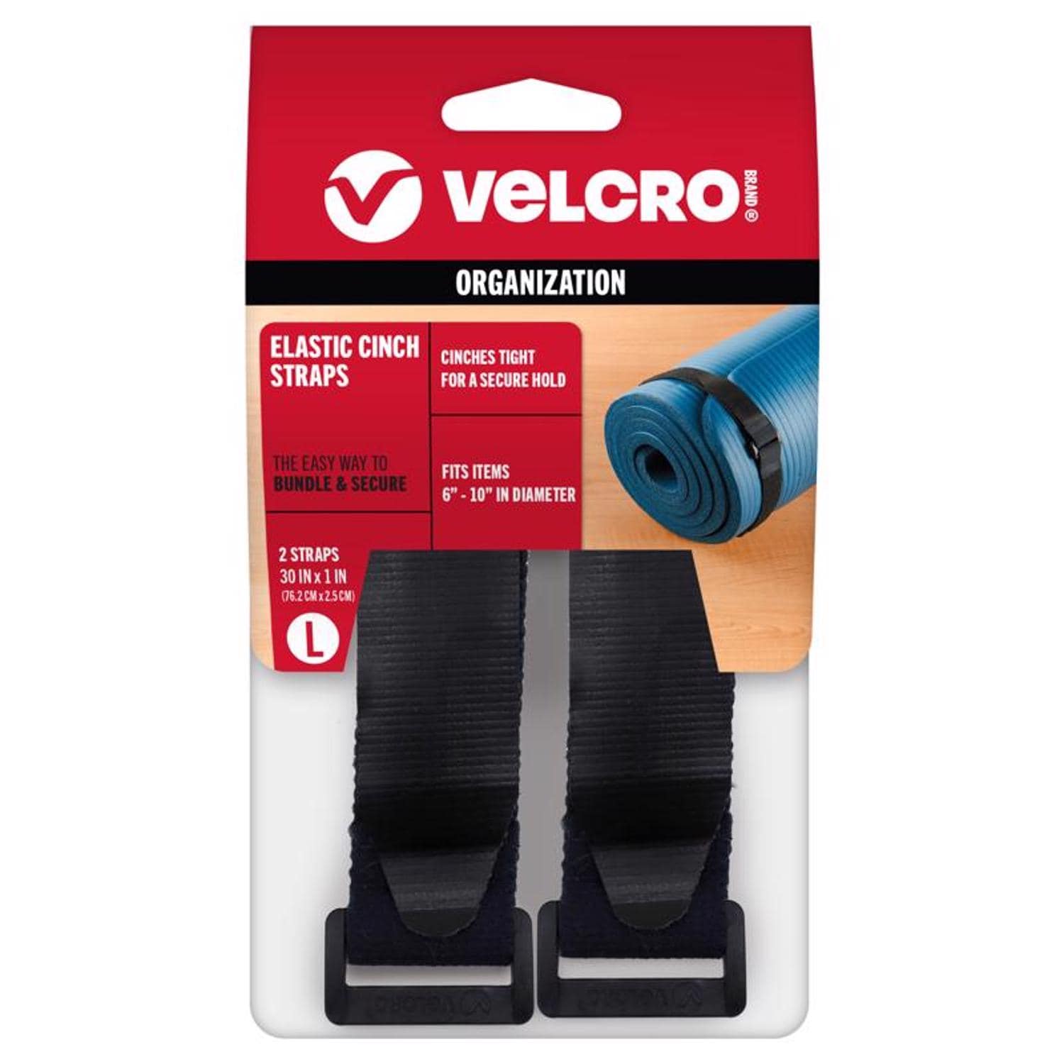 VELCRO Brand  Large Nylon Bundling Straps 30 in. L 2 pk