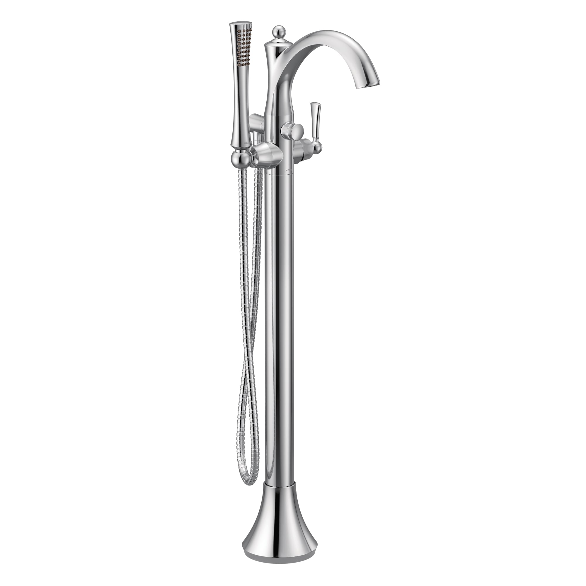 Moen 655 Wynford Chrome 1-handle Freestanding Mid-arc Bathtub Faucet with Hand Shower