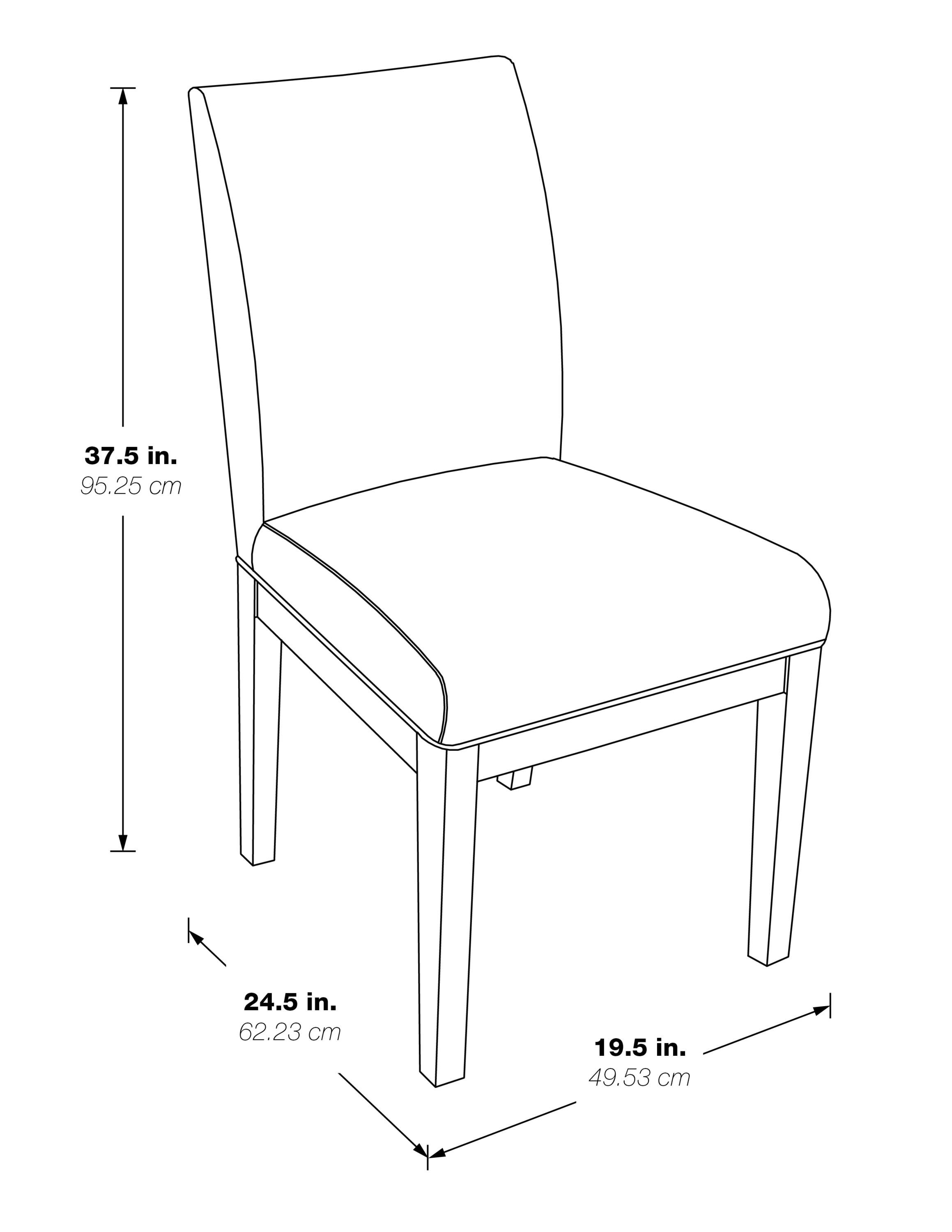 High Back Linen Upholstered Parsons Side Chair