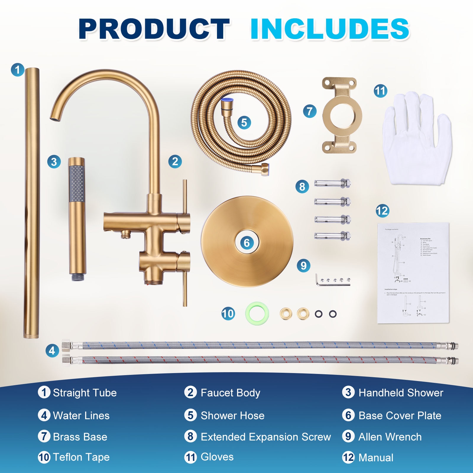 WOWOW 3081000G-LW Roman-Tub-Faucets - View #9