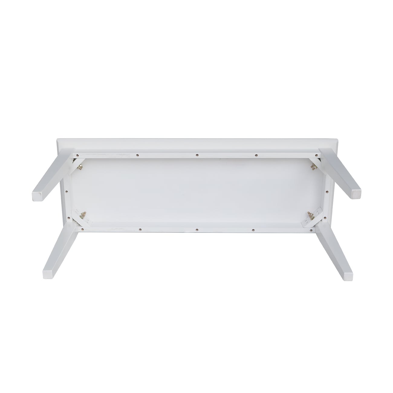 White Solid Wood Shaker Style Storage Bench