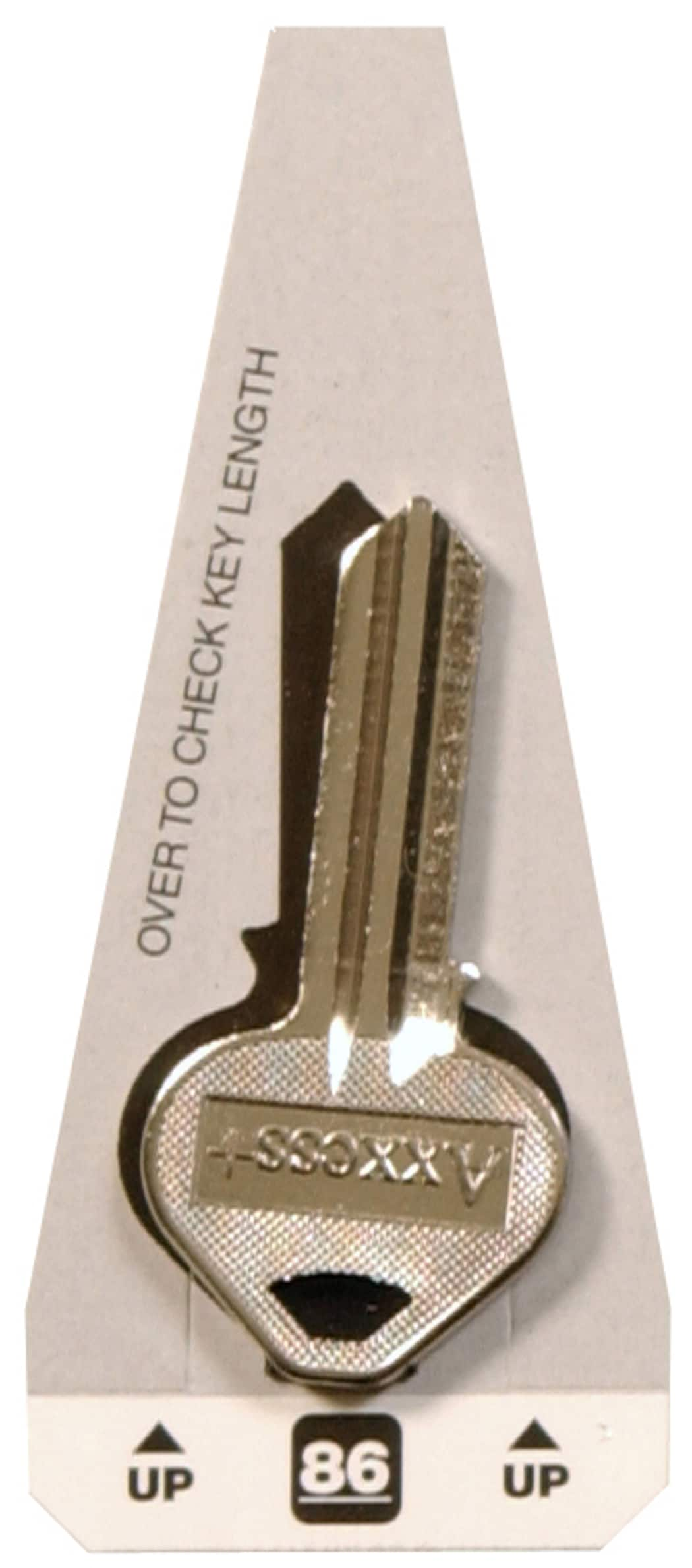 Lowe's Nickel Plated Brass House/Entry Key Blank