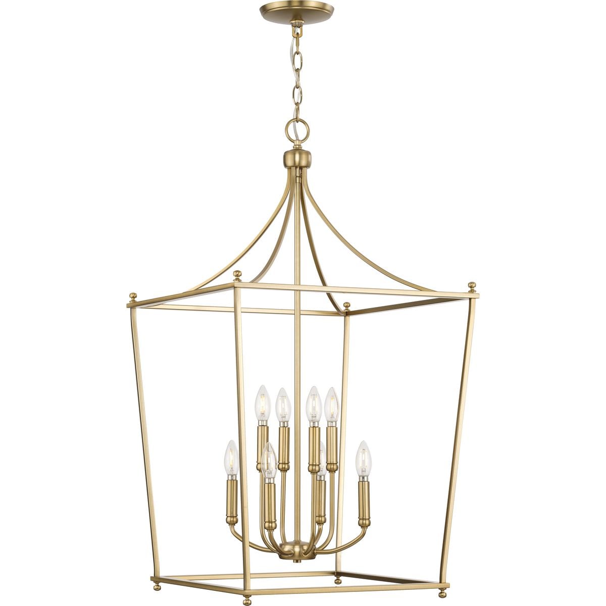 Progress Lighting P500371-109 Parkhurst 8 -Light Brushed Brown Transitional For Use in Bedrooms, Dining Rooms, Foyers, Kitchens, Living Rooms Chandelier