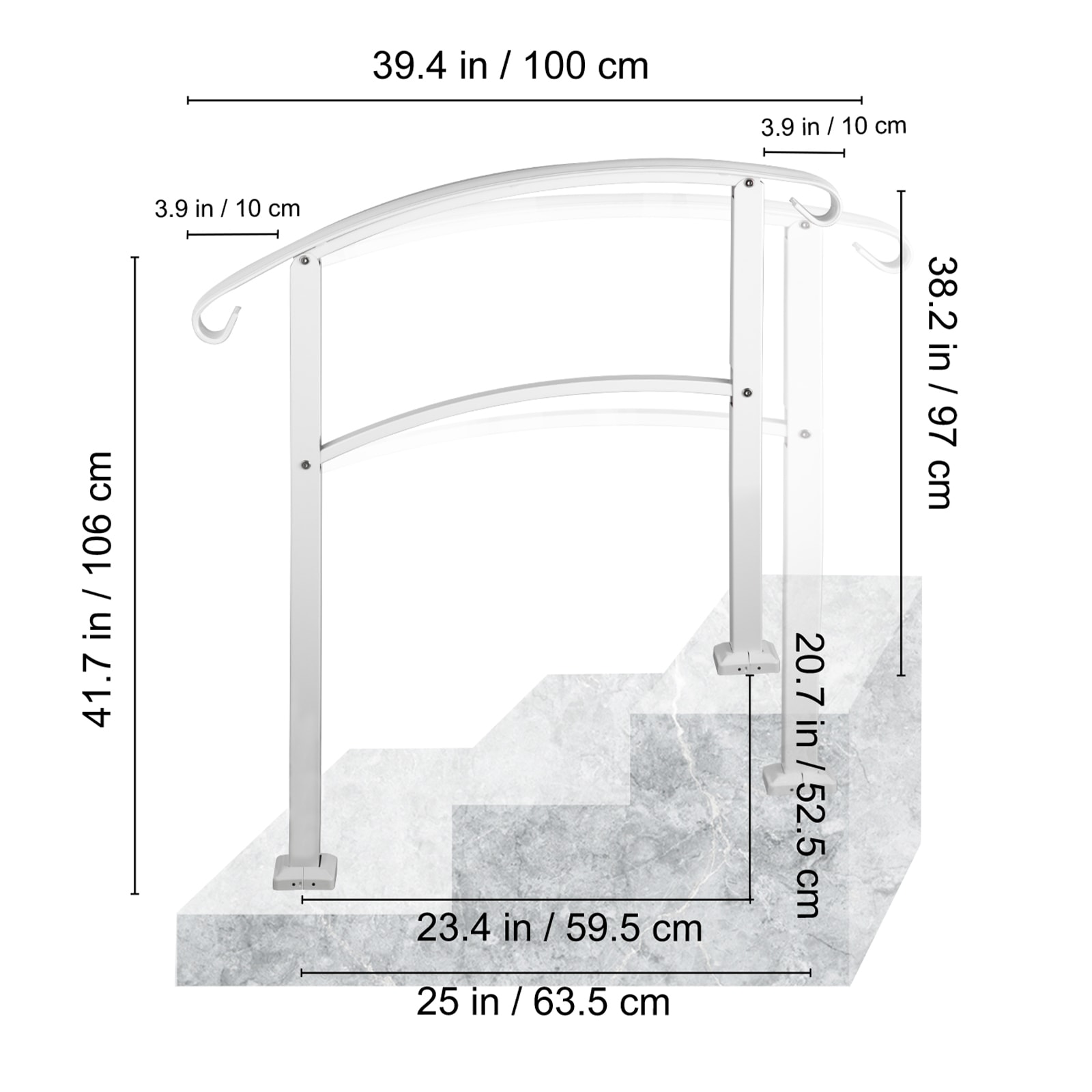 VEVOR SCLTFS3BBSLG00036V0 railings - View #2