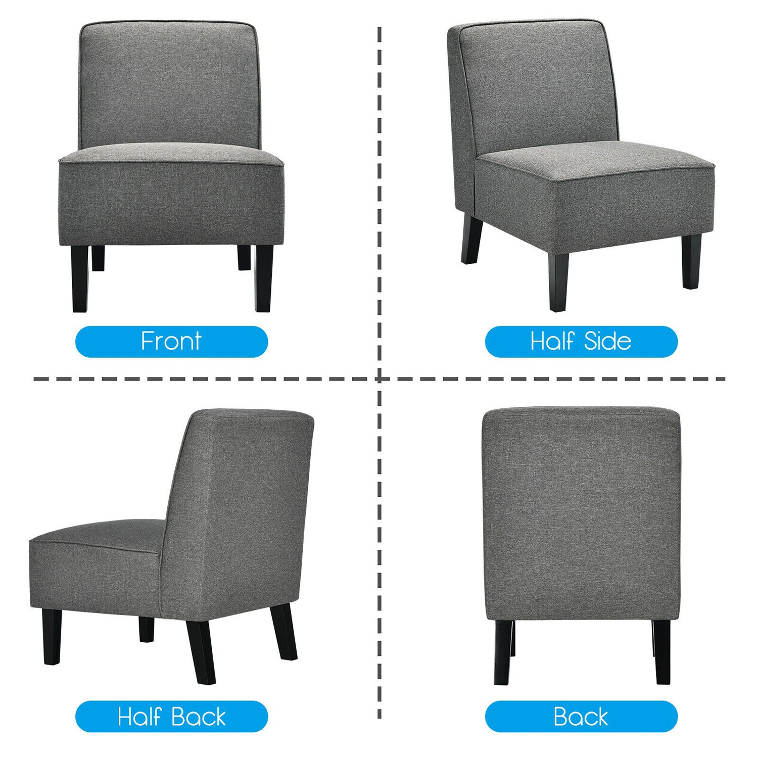 WELLFOR HW-HWY1-64435GR chairs - View #2