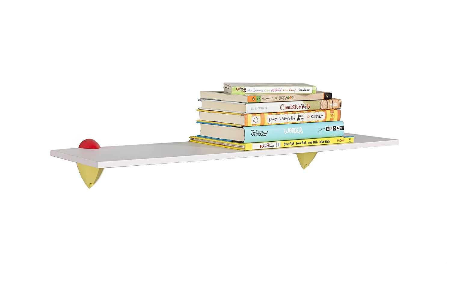 Wallscapes HSJKIT724YERD 24-Inches L x 7-Inches D x 0.375-Inches H White MDF Rectangular Shelf kit