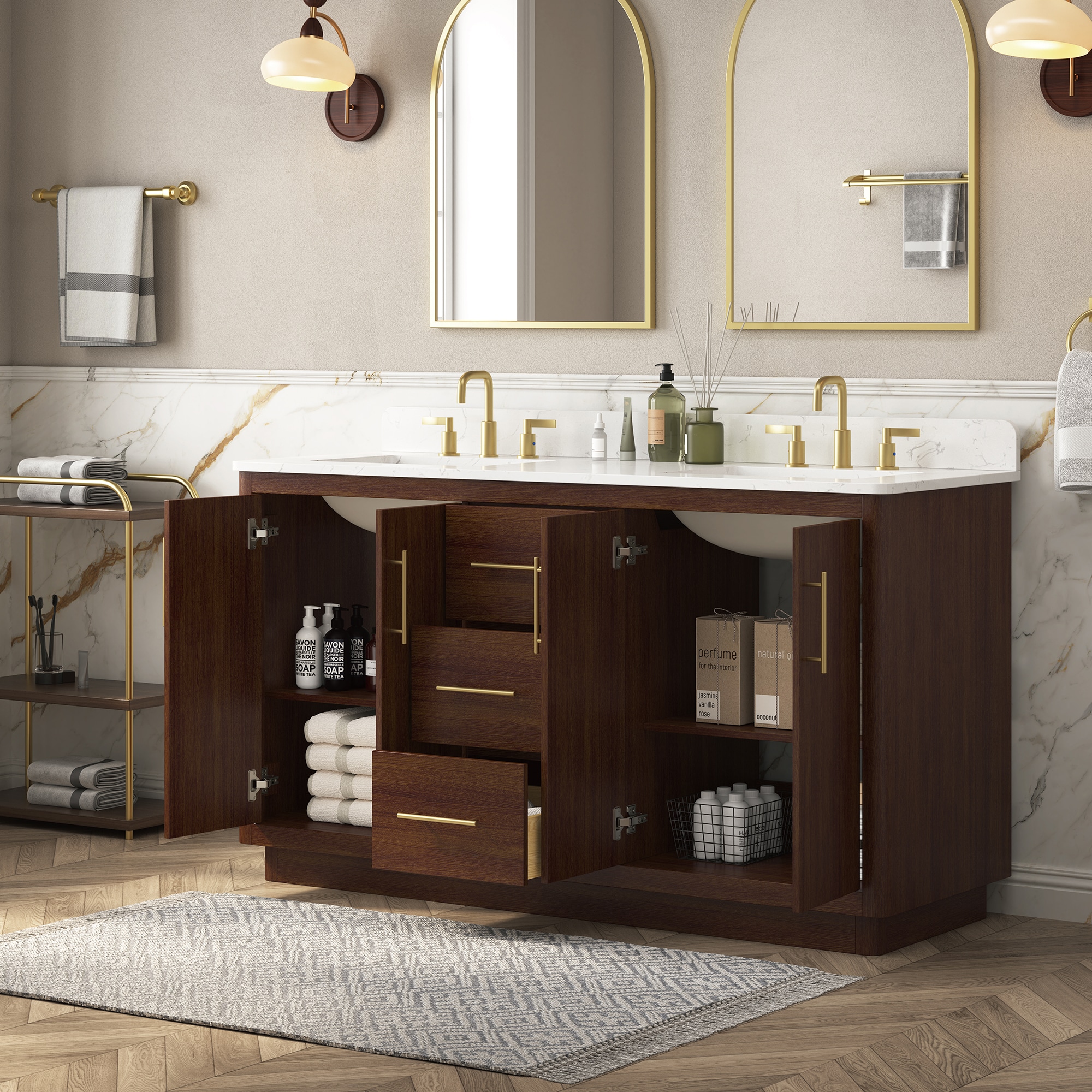 DELUXE LIVING V24002-60WT Bath-Vanity-Combo - View #2